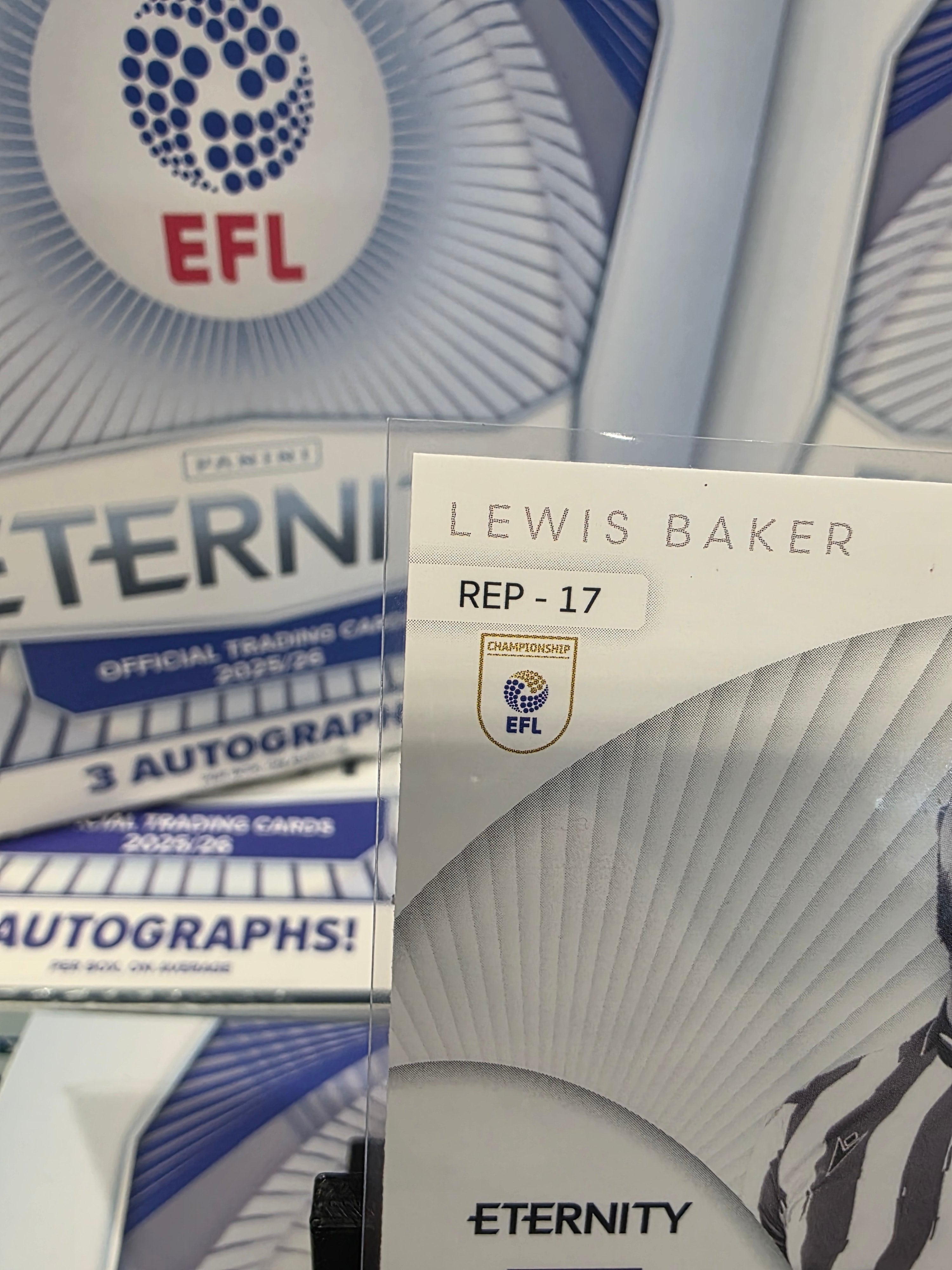 Panini: EFL Eternity Lewis Baker 02/25 Stoke City FC Paralell Hit Chase Represent