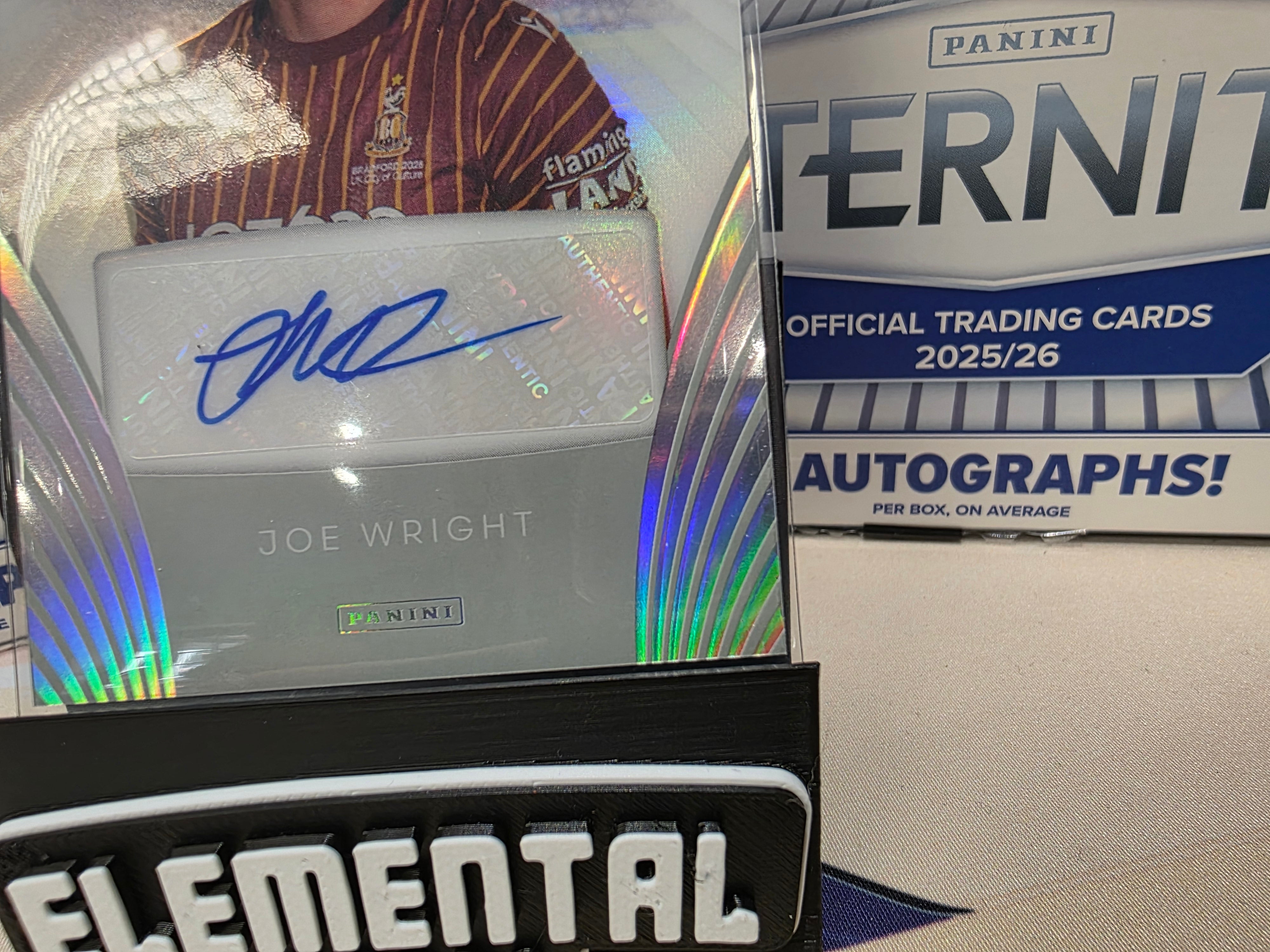 Panini: EFL Eternity Joe Wright Auto Bradford City FC