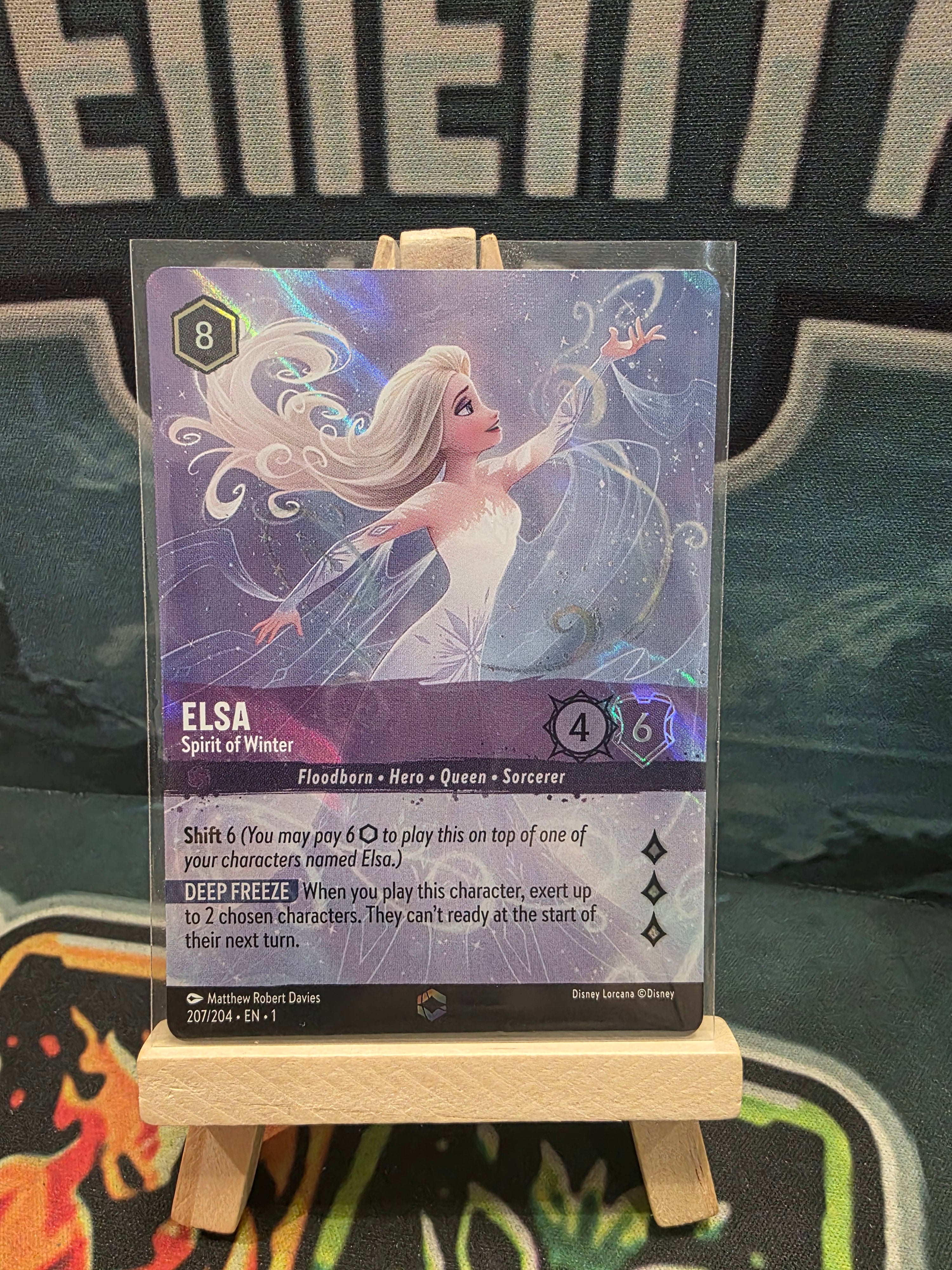Elsa Spirit Of Winter Enchanted The First Chapter Lorcana 207/204 LP Elsa Spirit Of Winter Enchanted The First Chapter Lorcana 207/204 LP