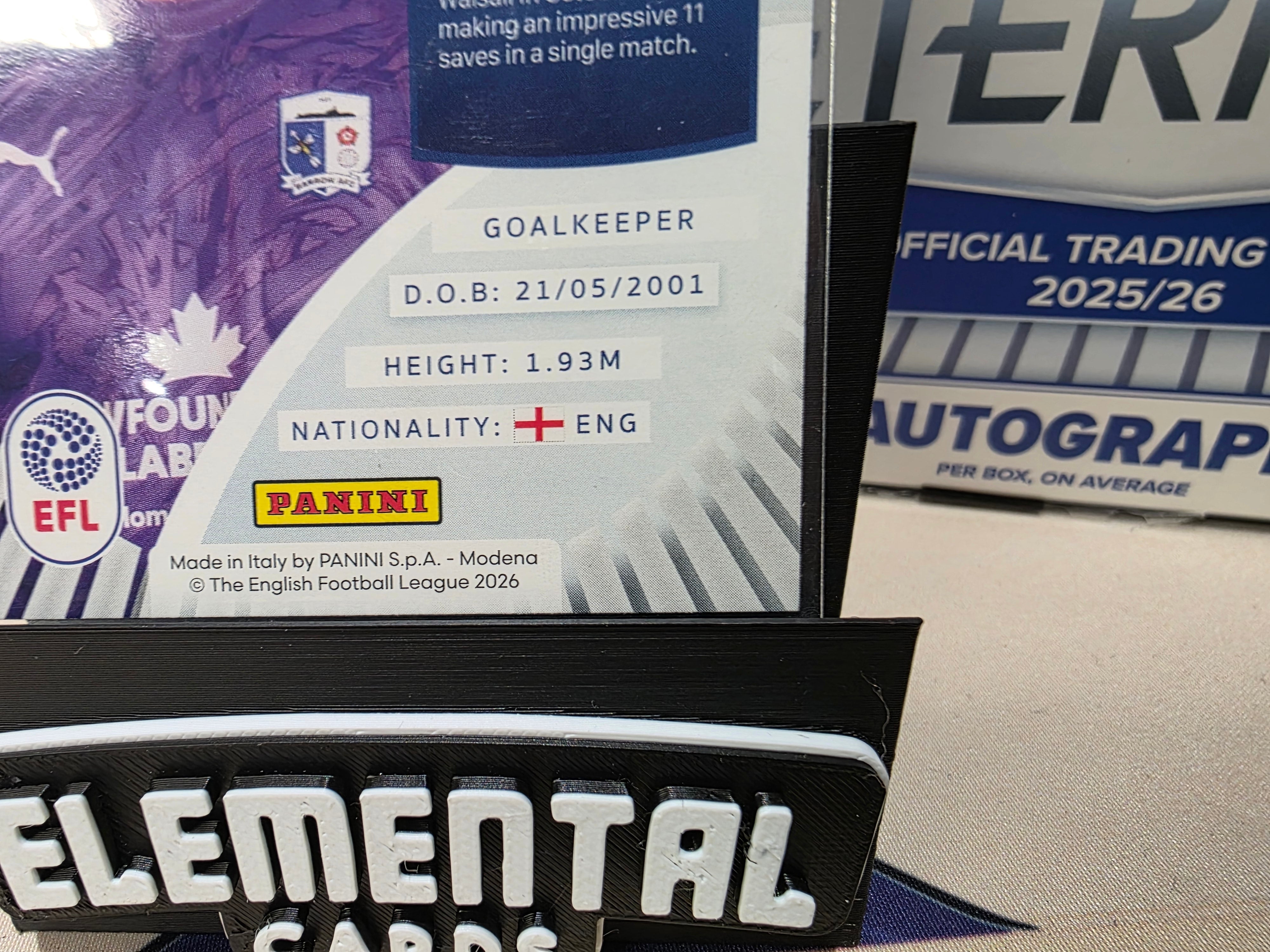 Panini: EFL Wyll Stanway 07/50 Barrow AFC Base Numbered Hit