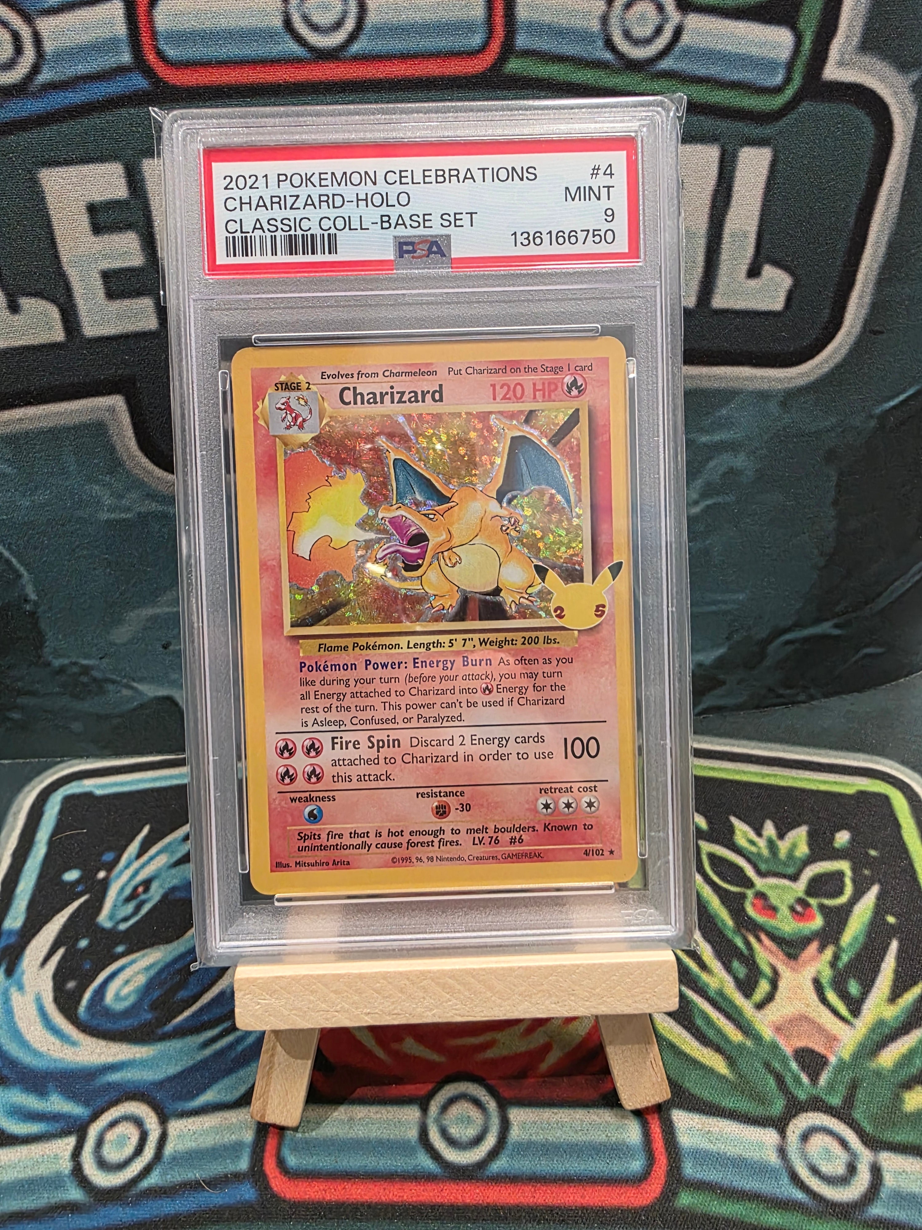 Charizard 4/102 Celebrations Holo Classic Collection PSA 9