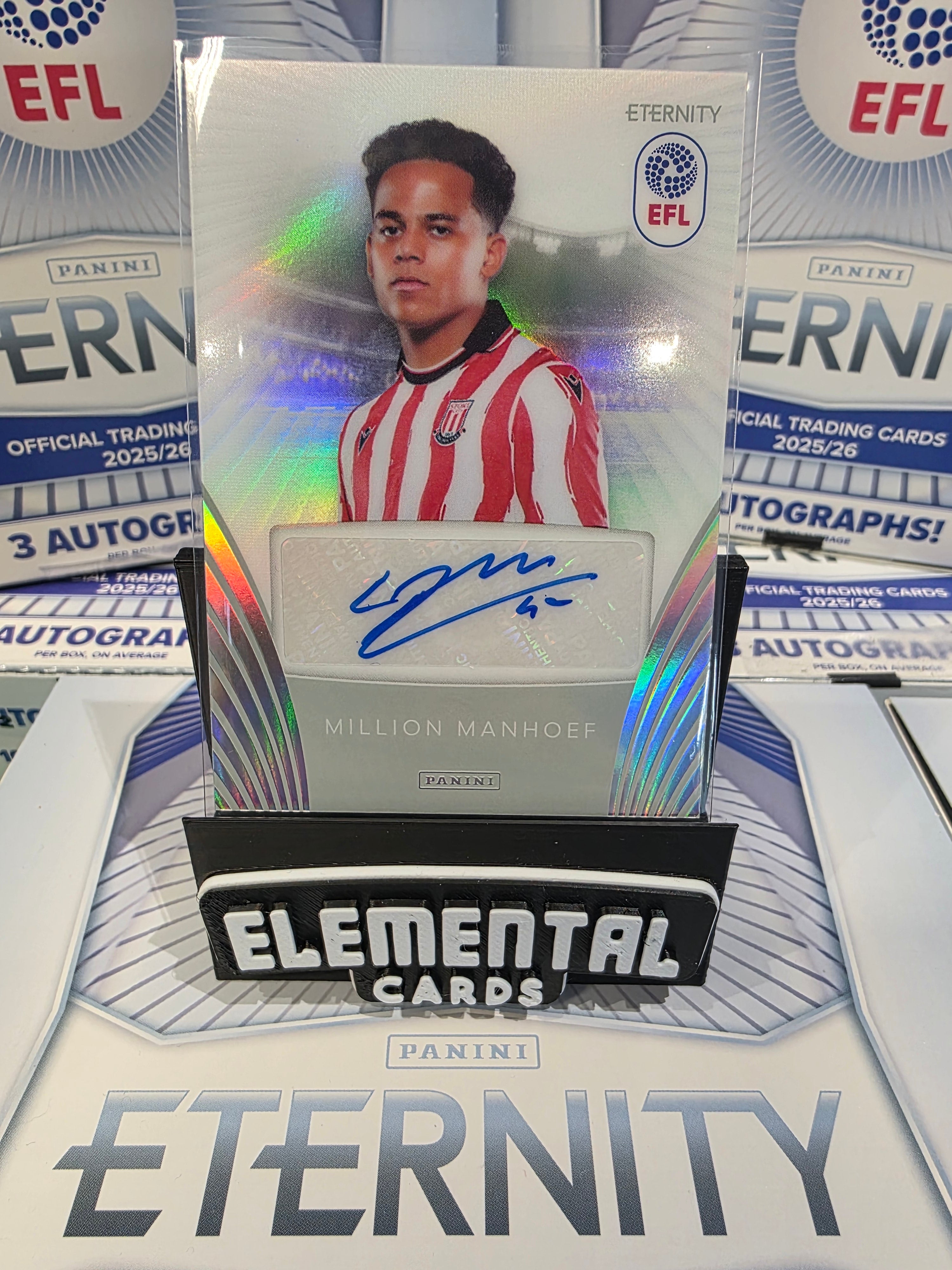 Panini: EFL Eternity Million Manhoef Auto Handsigned Authentic