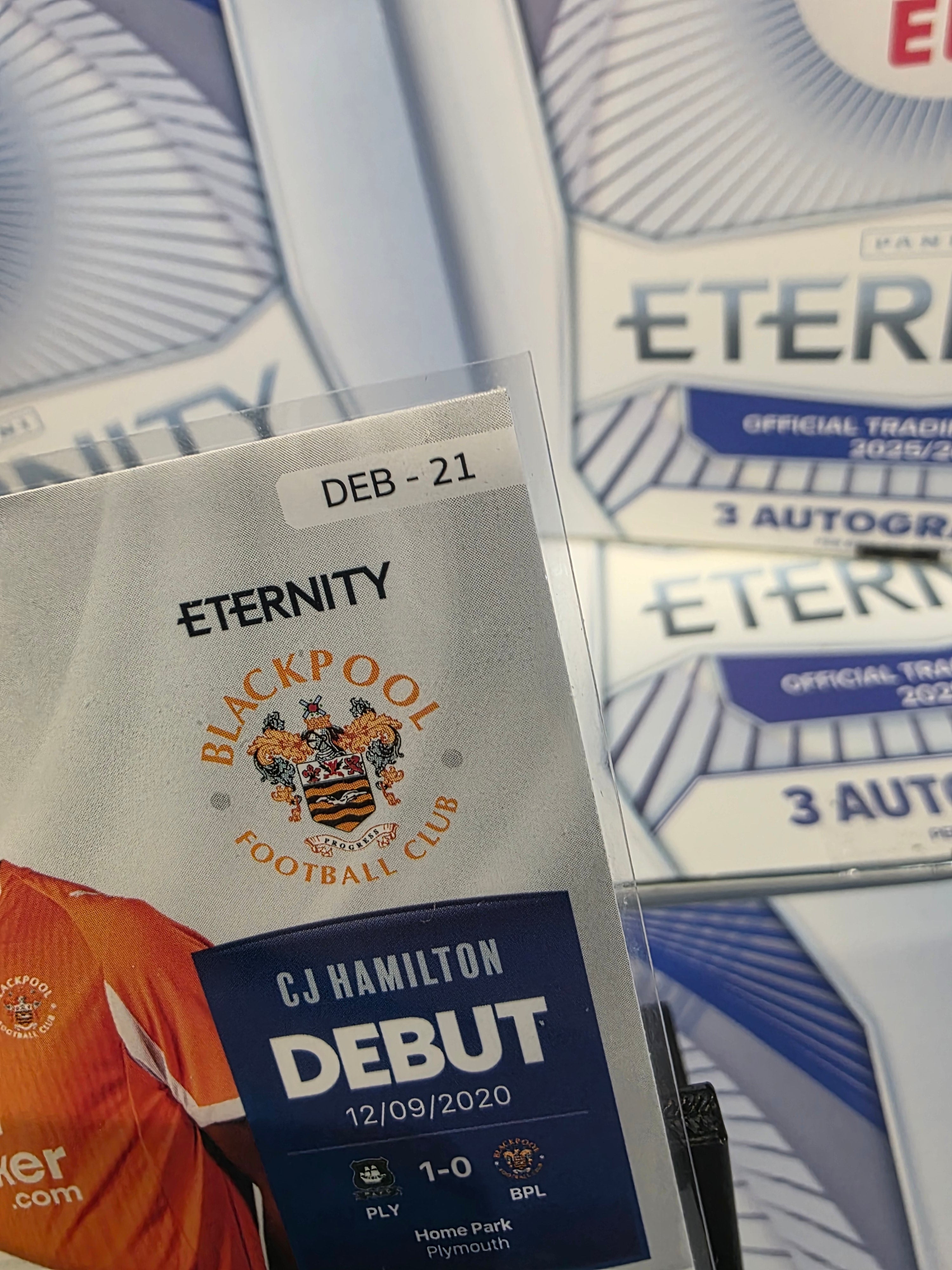 Panini: EFL Eternity CJ Hamilton 02/10 Debut Blackpool FC