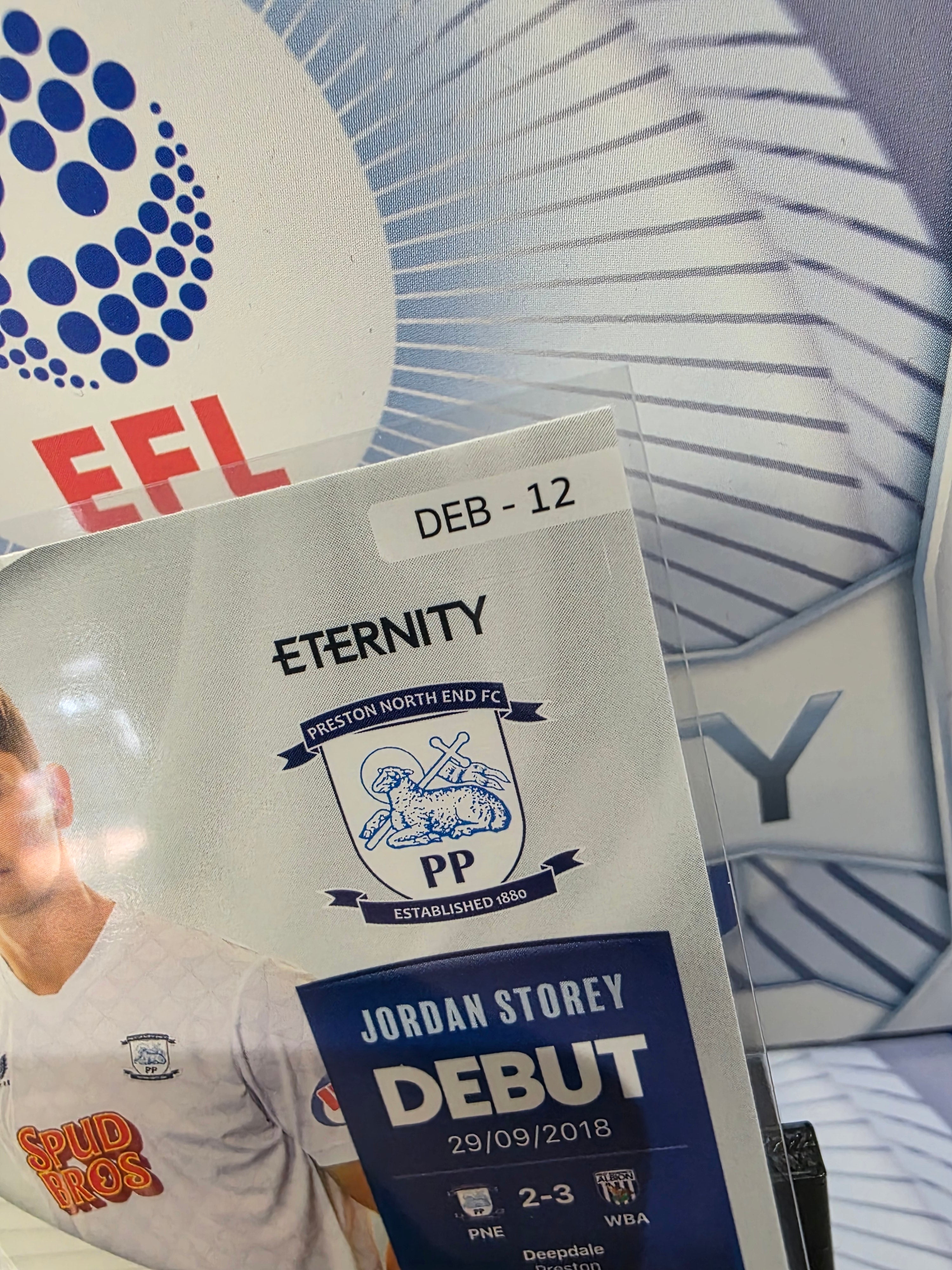 Panini: EFL Eternity Jordan Storey 05/25 Debut Preston North End FC Insert