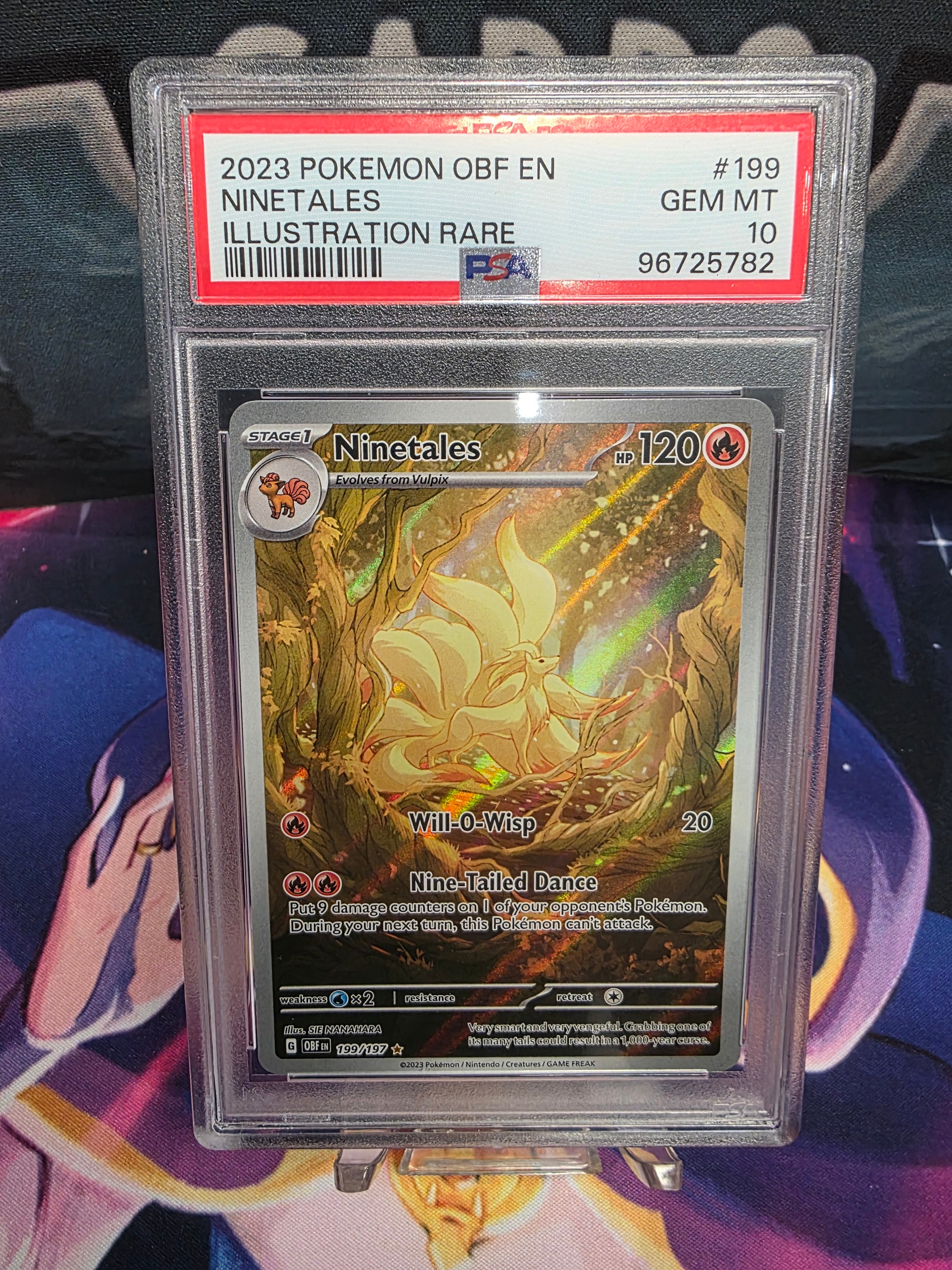 Ninetales 199/197 IR Obsidian Flames PSA 10 Slab