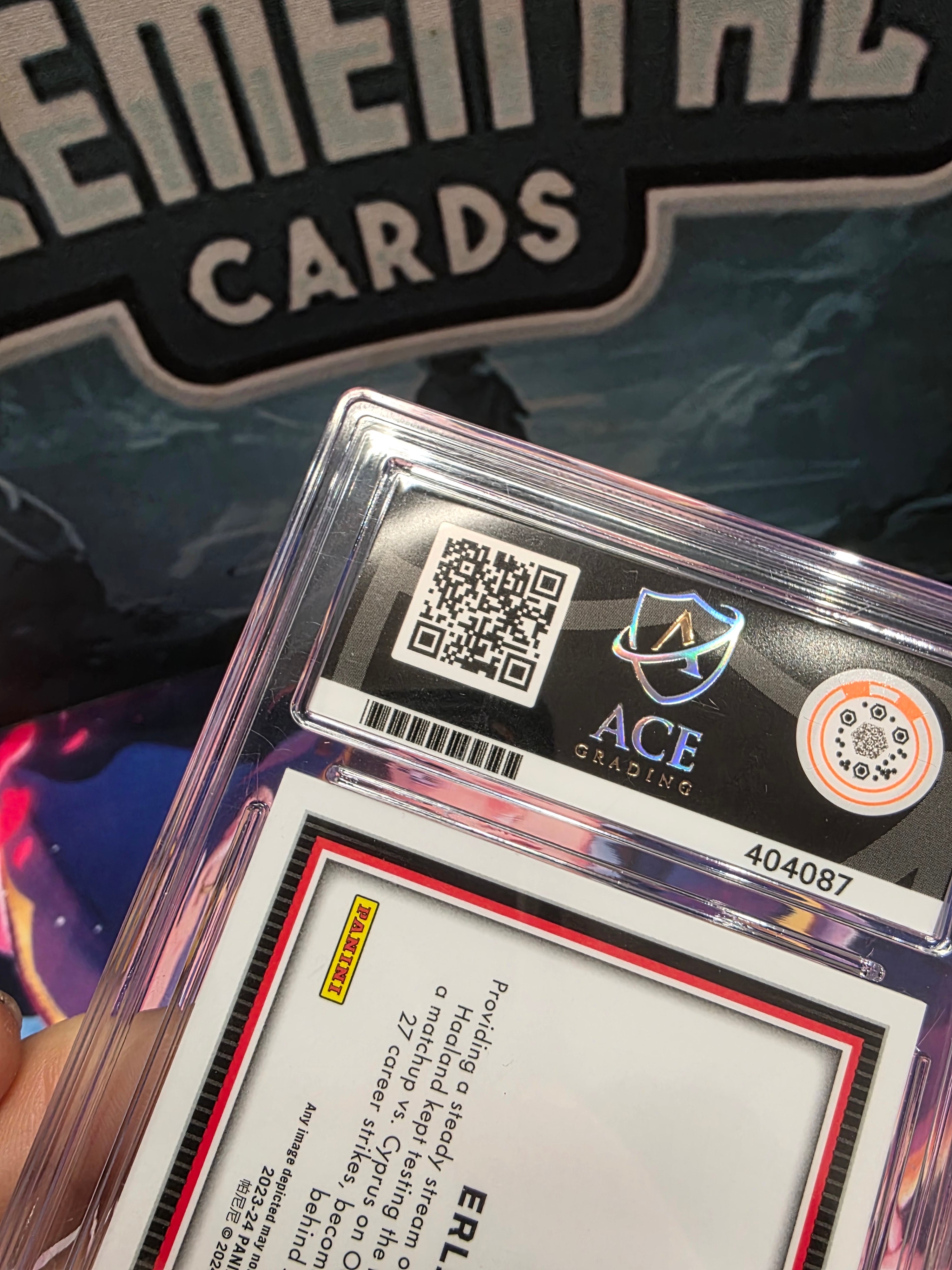 POP 2 - Erling Haaland Colorblast 2023-24 Obsidian Black Norway Case Hit SSP ACE 10