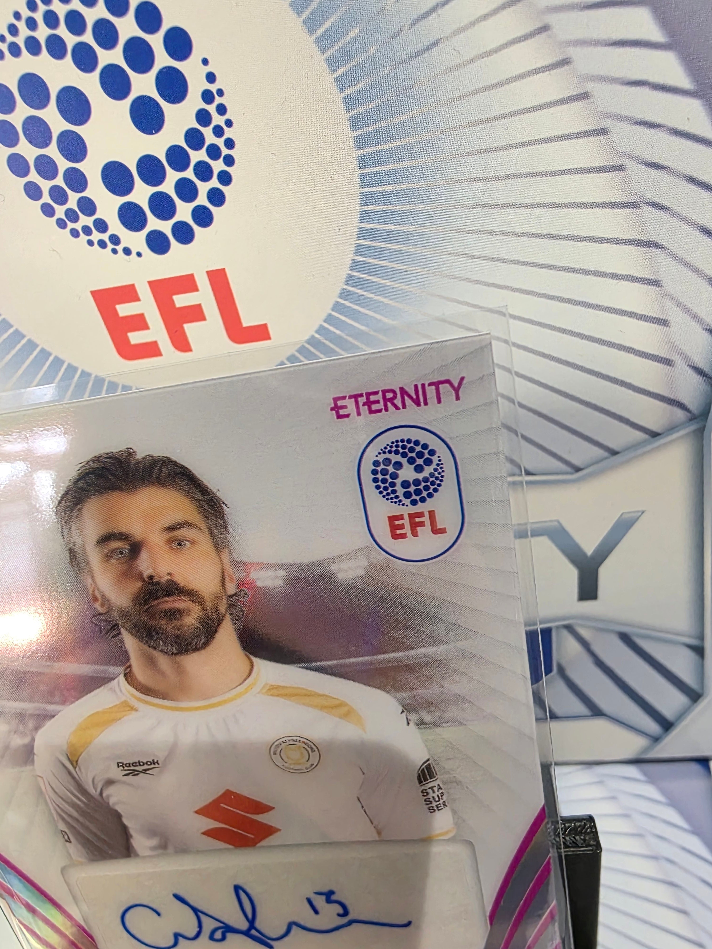 Panini: EFL Eternity Callum Paterson Auto 07/20 MK Dons FC Pack Fresh Print Error