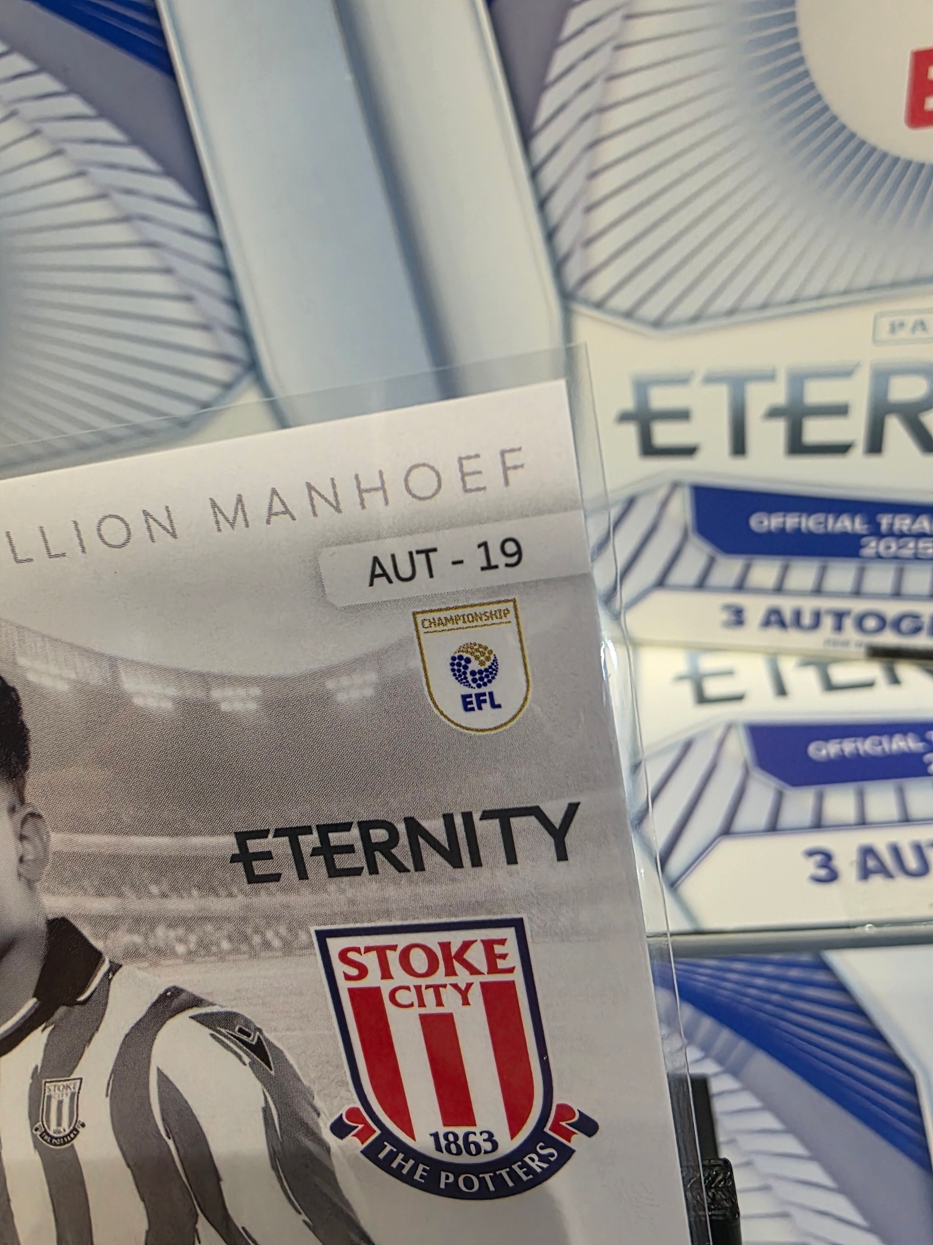 Panini: EFL Eternity Million Manhoef Auto Handsigned Authentic