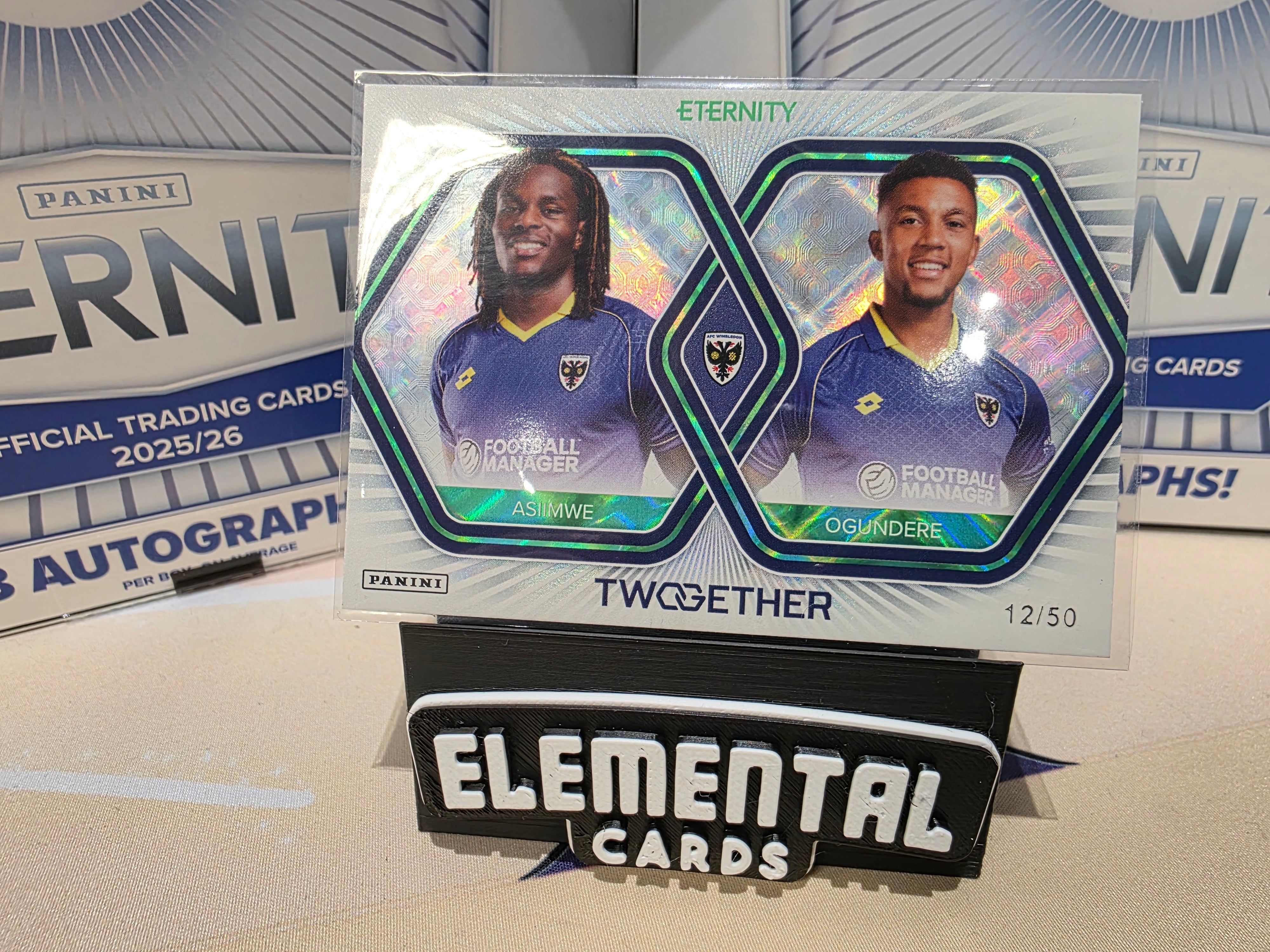 Panini: EFL Eternity Asiimwe Ogundere 12/50 Wimbledon FC Twogether