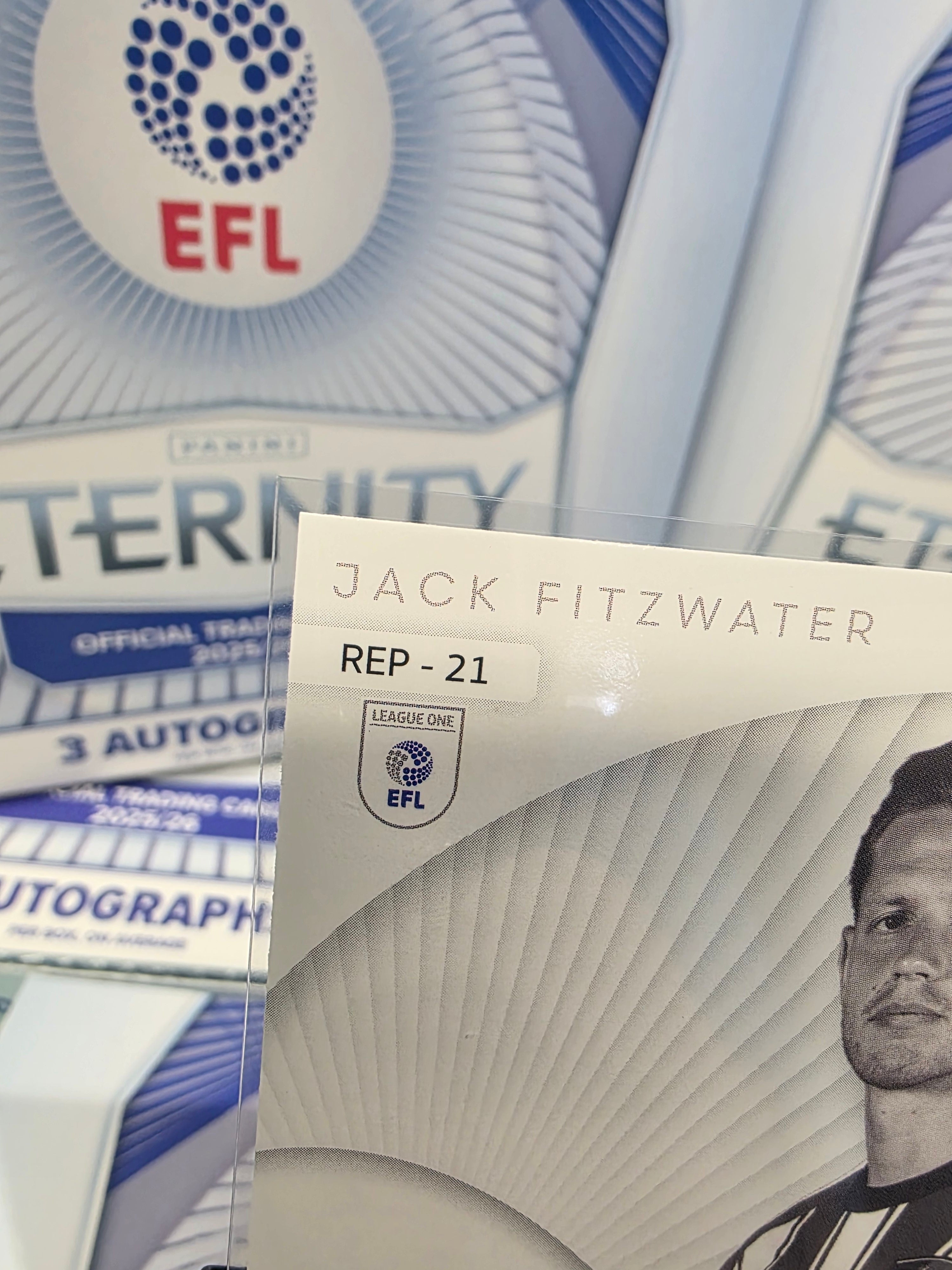 Panini: EFL Eternity Jack Fitzwater 25/50 Exeter CITY FC Represent