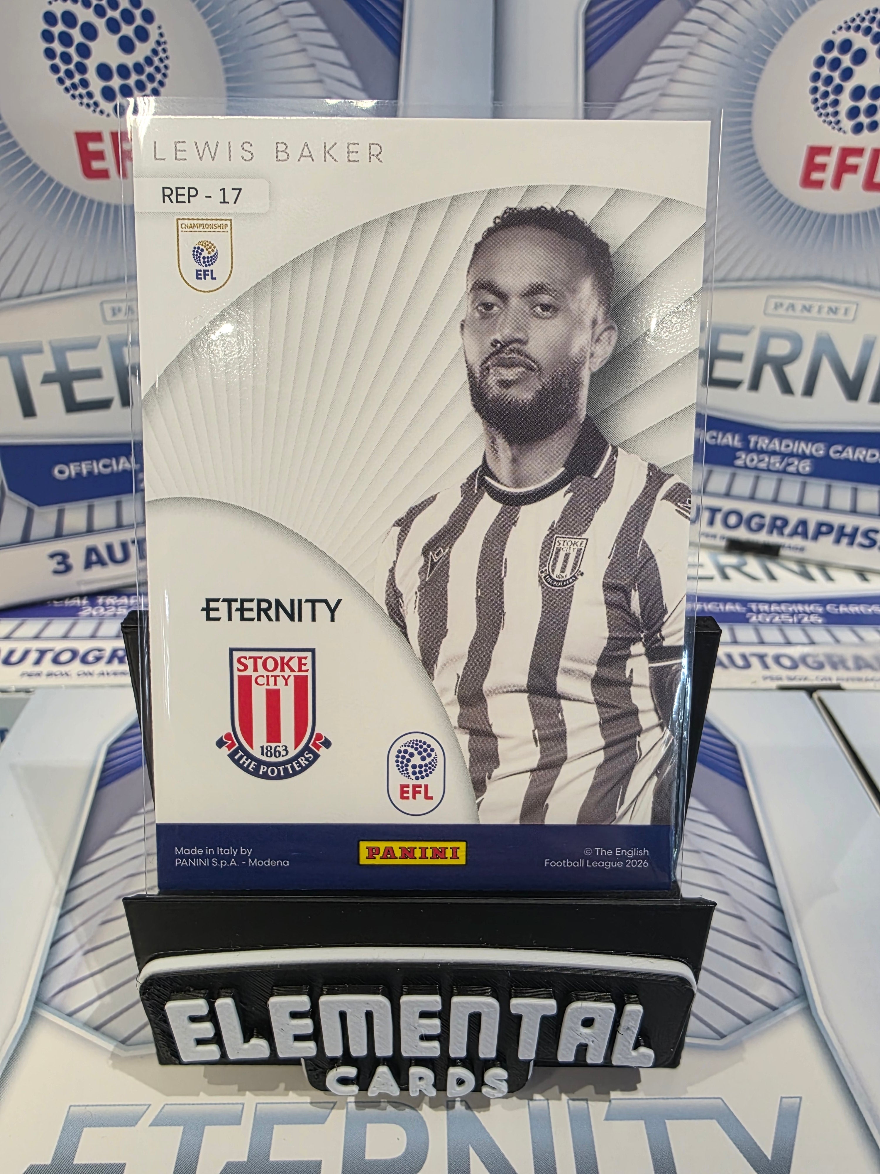 Panini: EFL Eternity Lewis Baker 37/50 Stoke City Represent