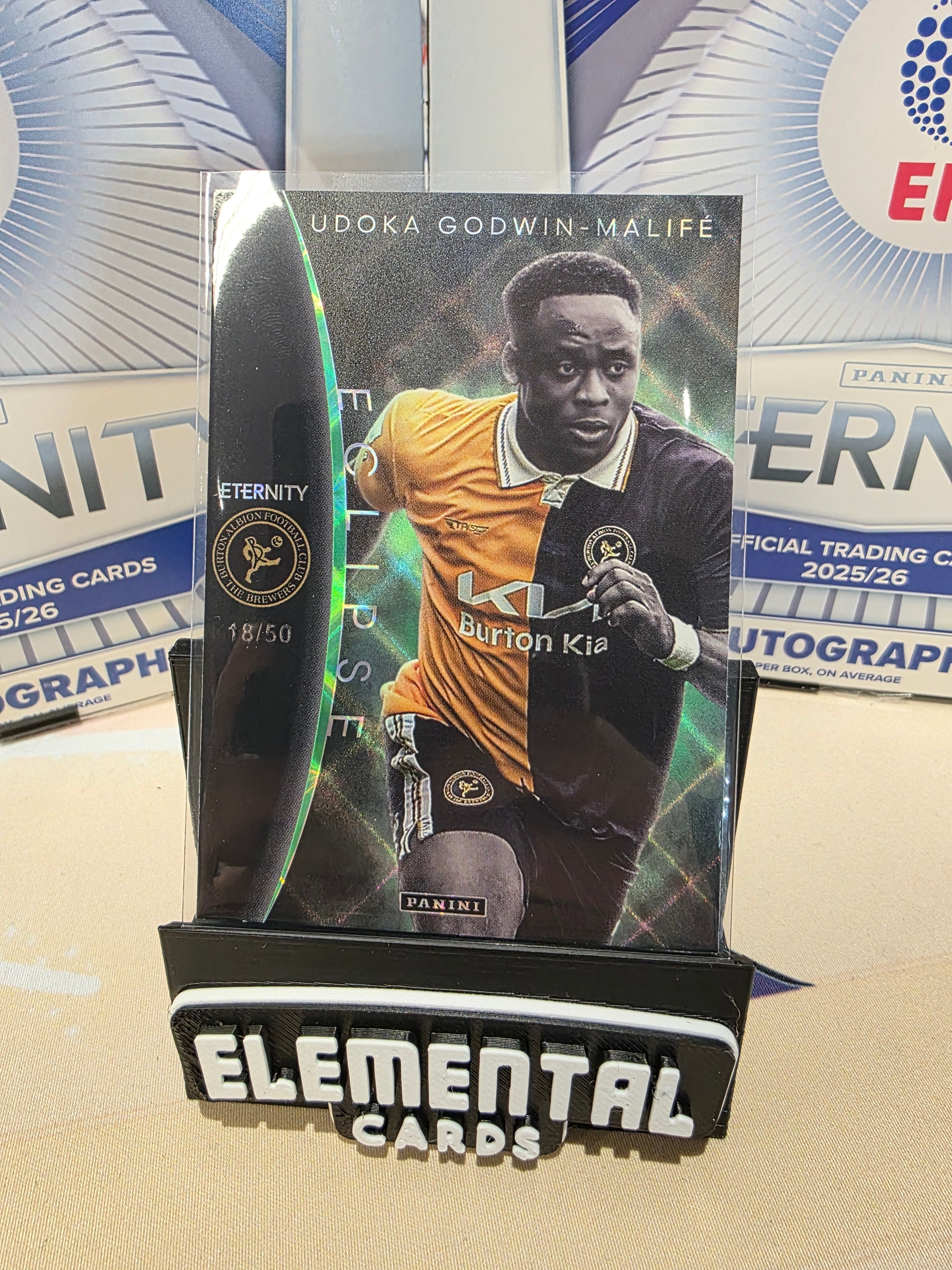 Panini: EFL Eternity Udoka Godwin-Malife 18/50 Eclipse Burton Albion FC