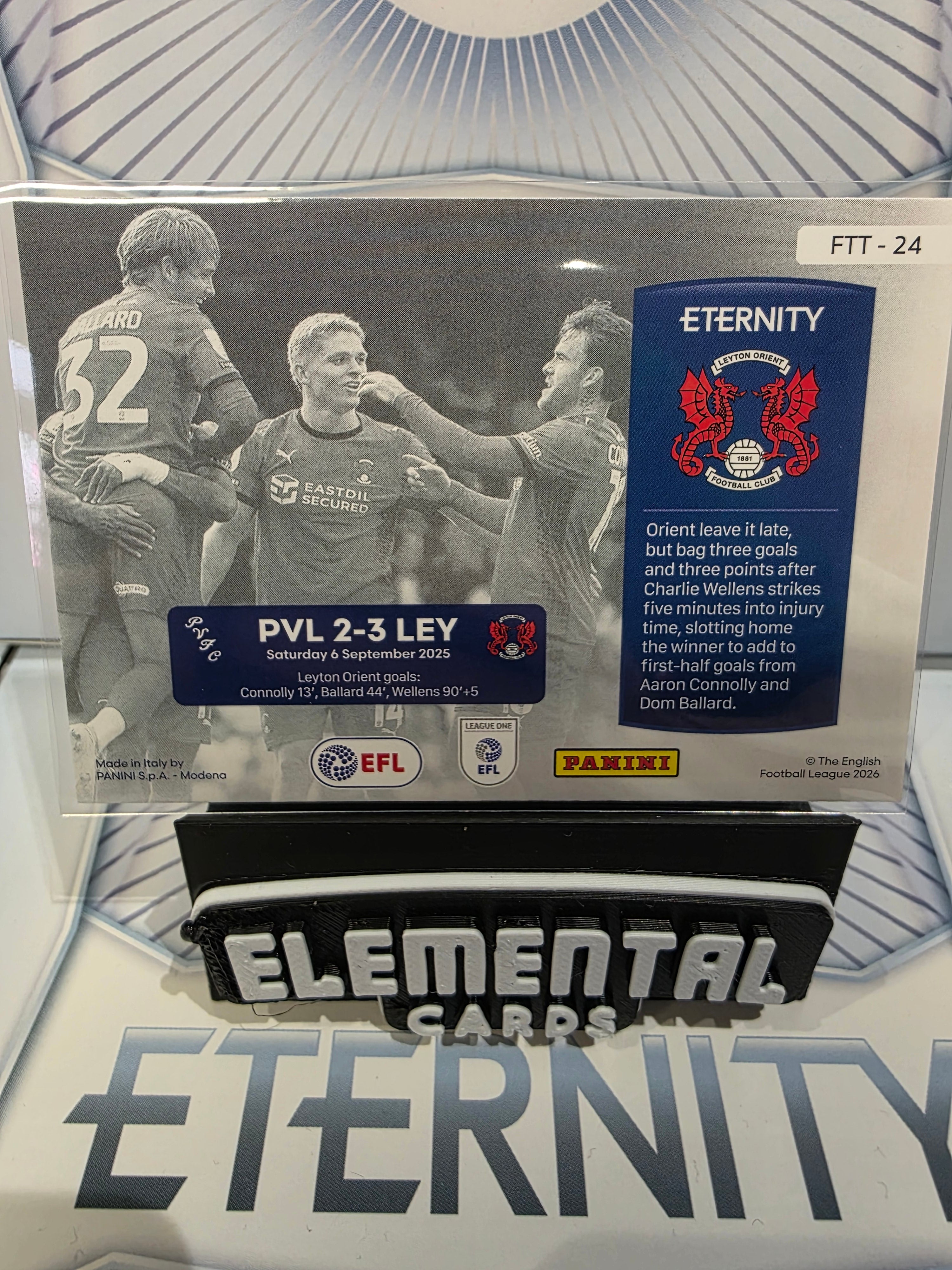 Panini: EFL Eternity Leyton Orient FC For The Team 18/50