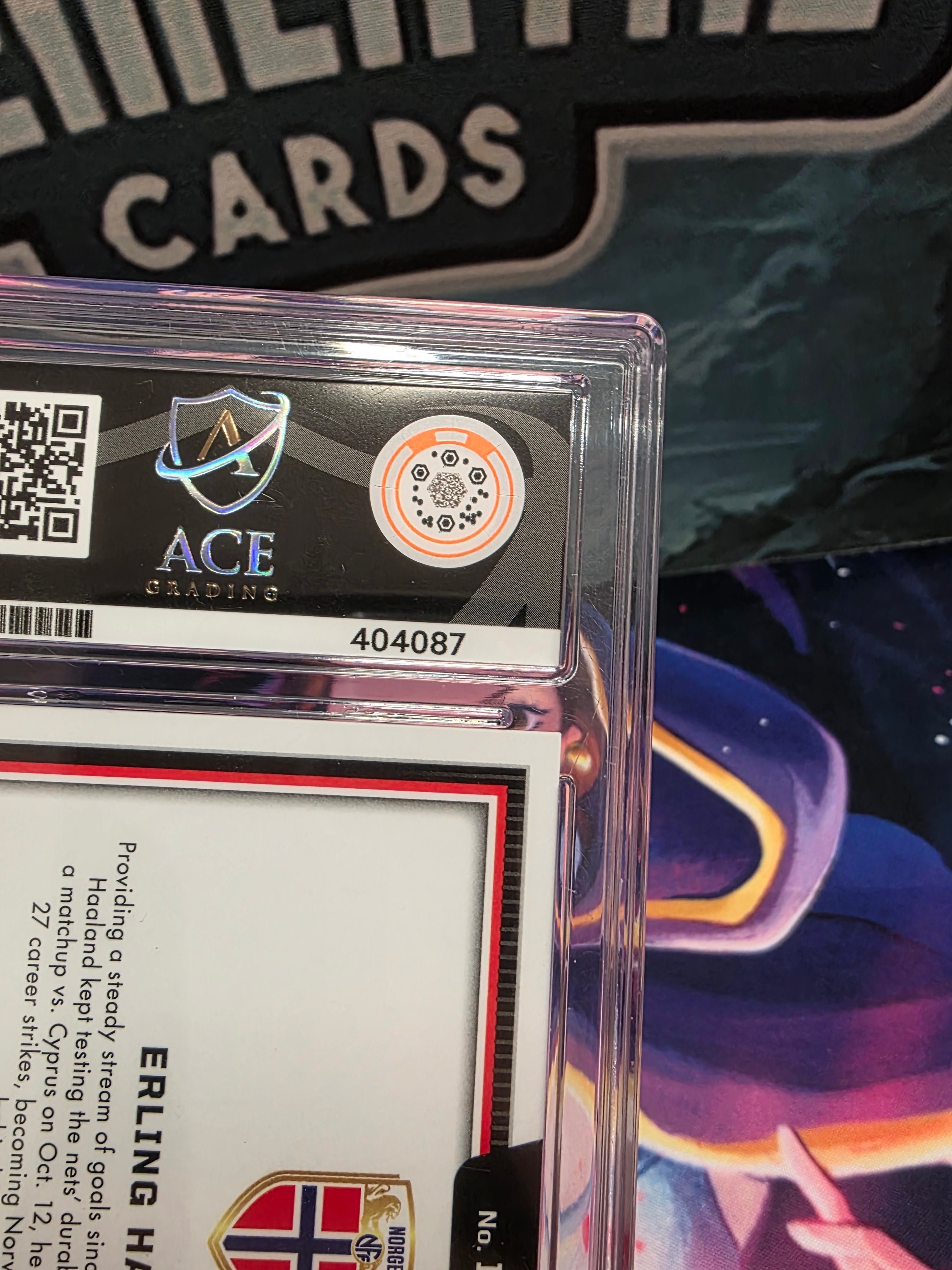 POP 2 - Erling Haaland Colorblast 2023-24 Obsidian Black Norway Case Hit SSP ACE 10