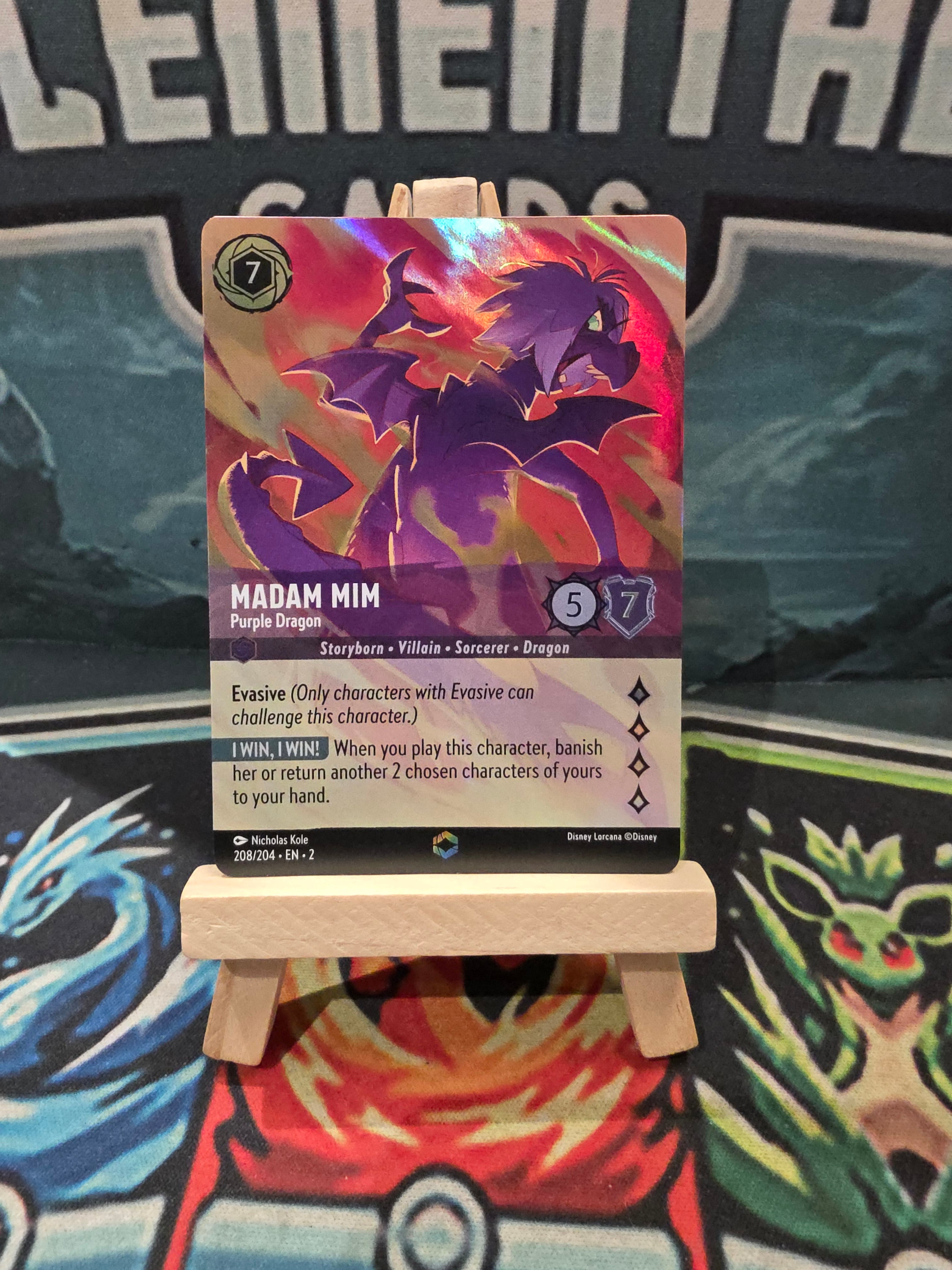 Madam Mim Purple Dragon Enchanted Rise of the Floodborn 208/204 LP