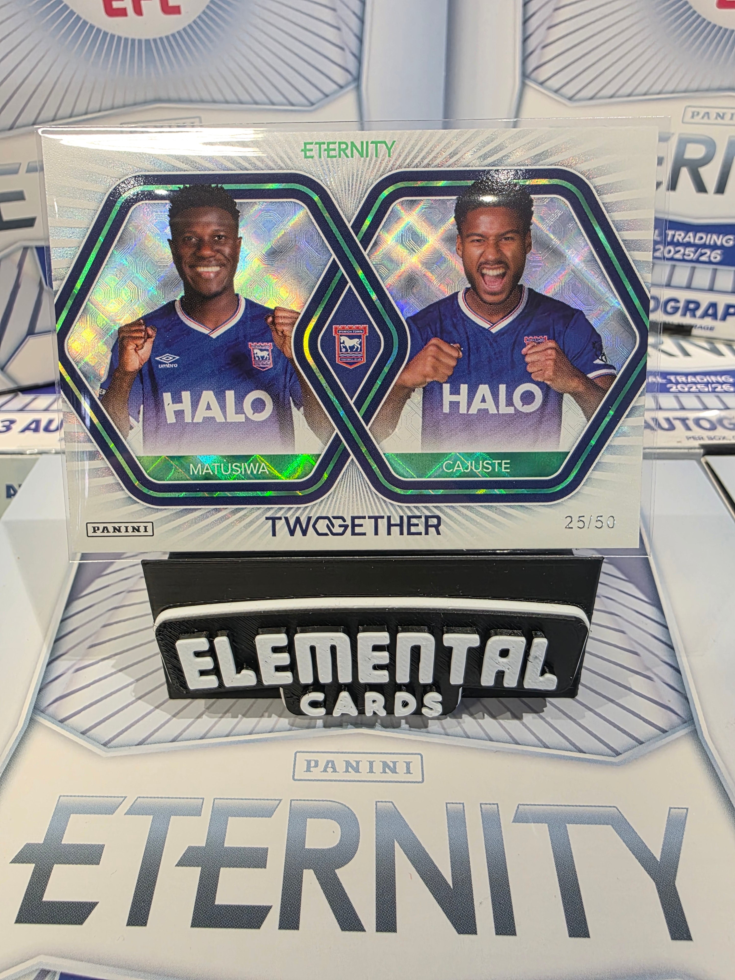 Panini: EFL Eternity Matusiwa/Cajuste 25/50 Twogether Dual Ipswich Town FC