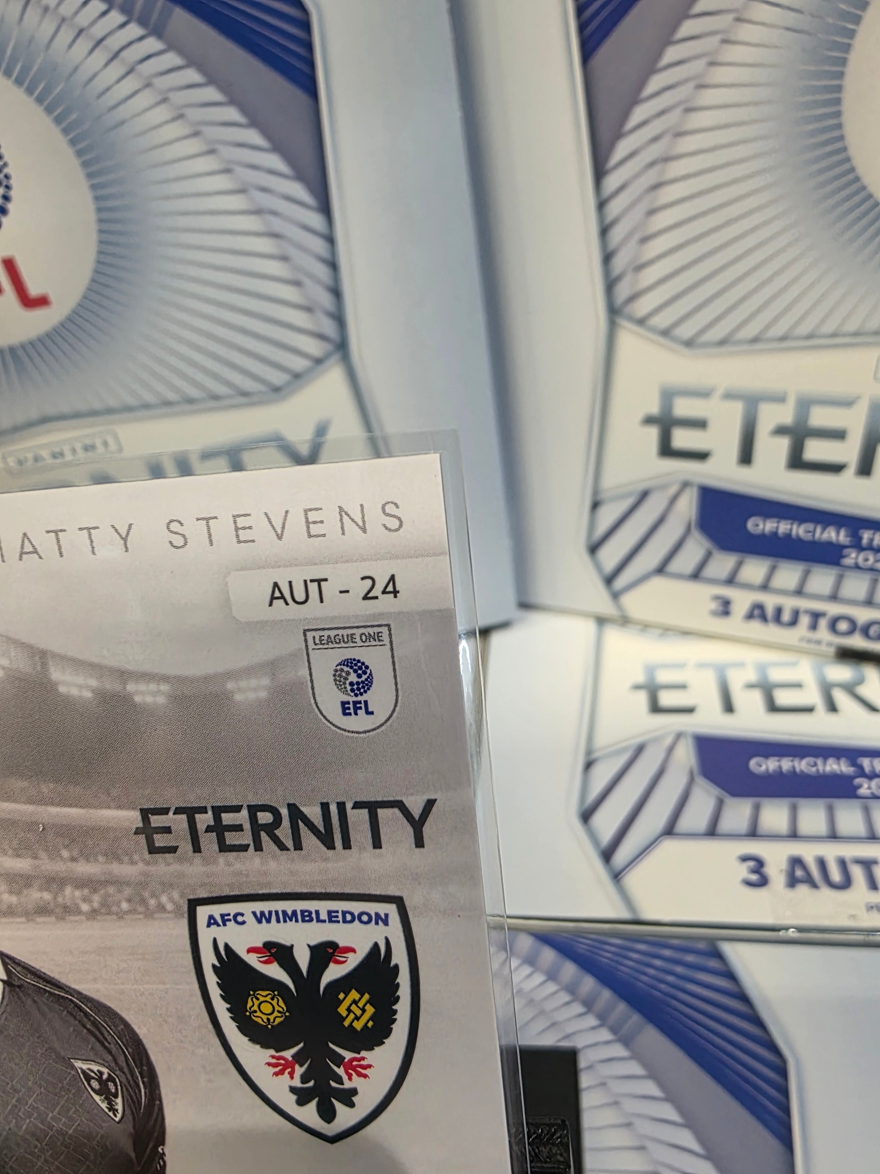 Panini: EFL Eternity Matty Stevens Auto Wimbledon AFC Authentic