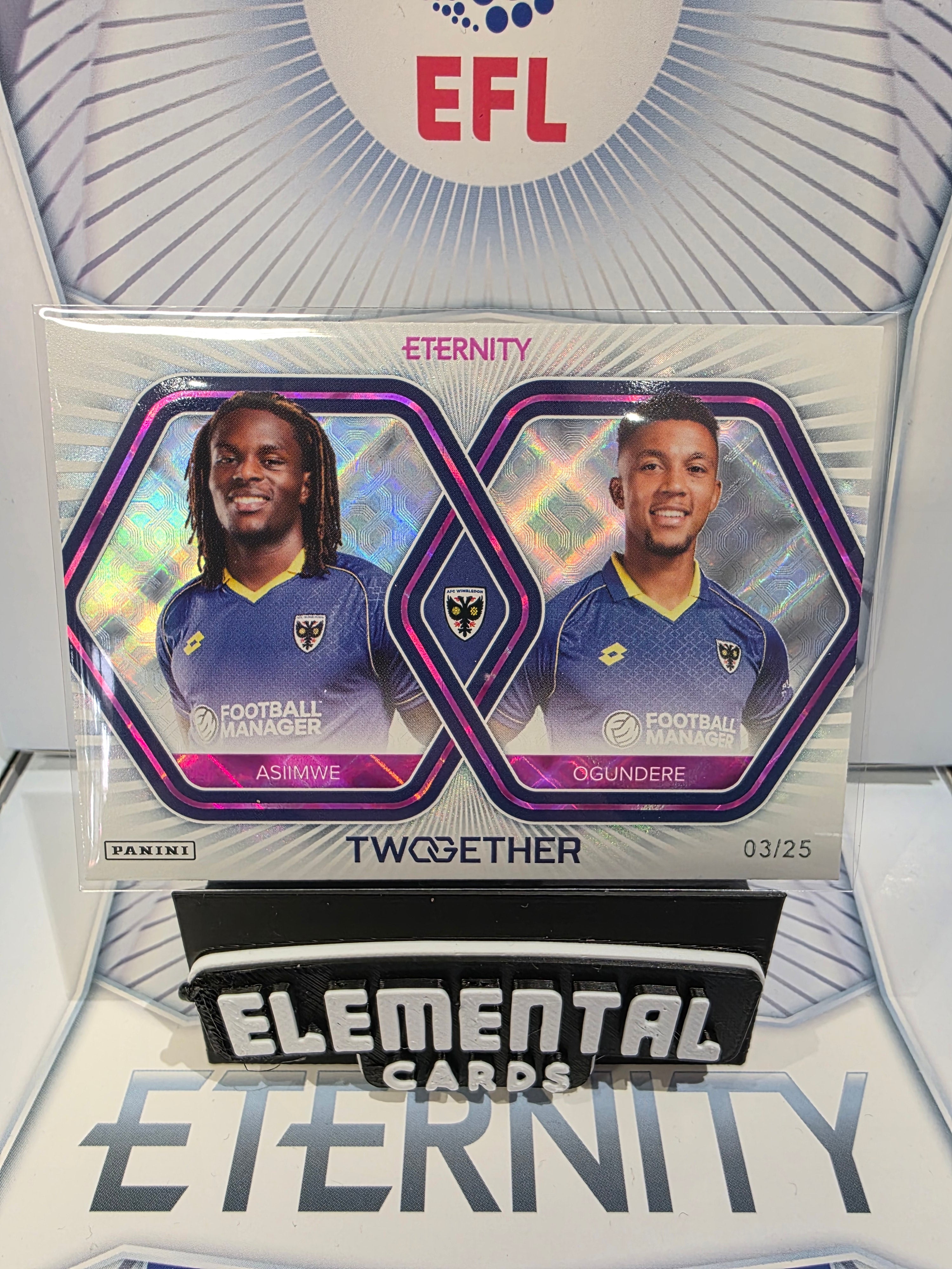 Panini: EFL Eternity Asiimwe / Ogundere 03/25 Wimbledon AFC Twogether