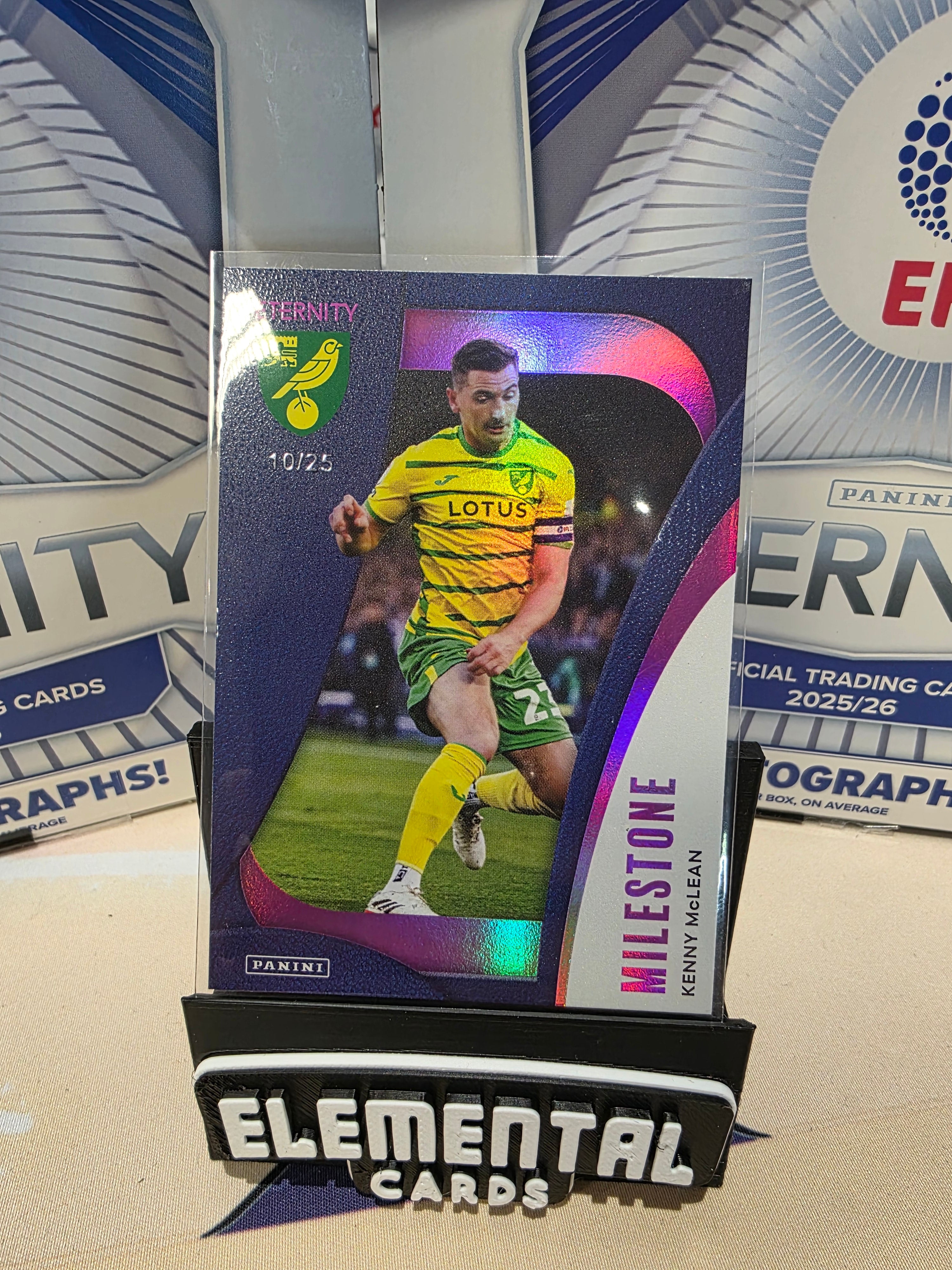 Panini: EFL Eternity Kenny McLean 10/25 Milestone Norwich City FC