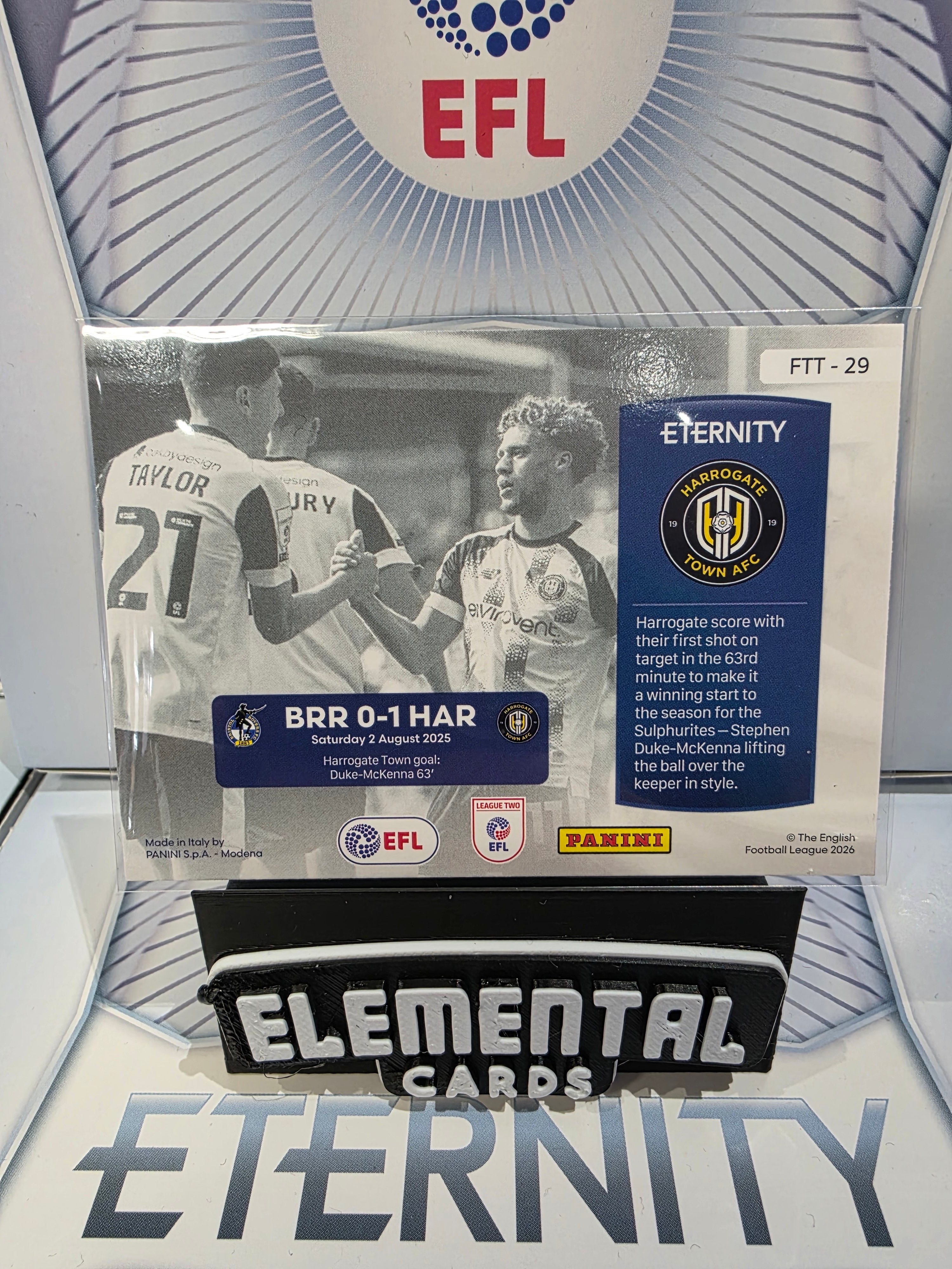 Panini: EFL Eternity Harrogate Town AFC For The Team 5/5 Bookend Rare Hit