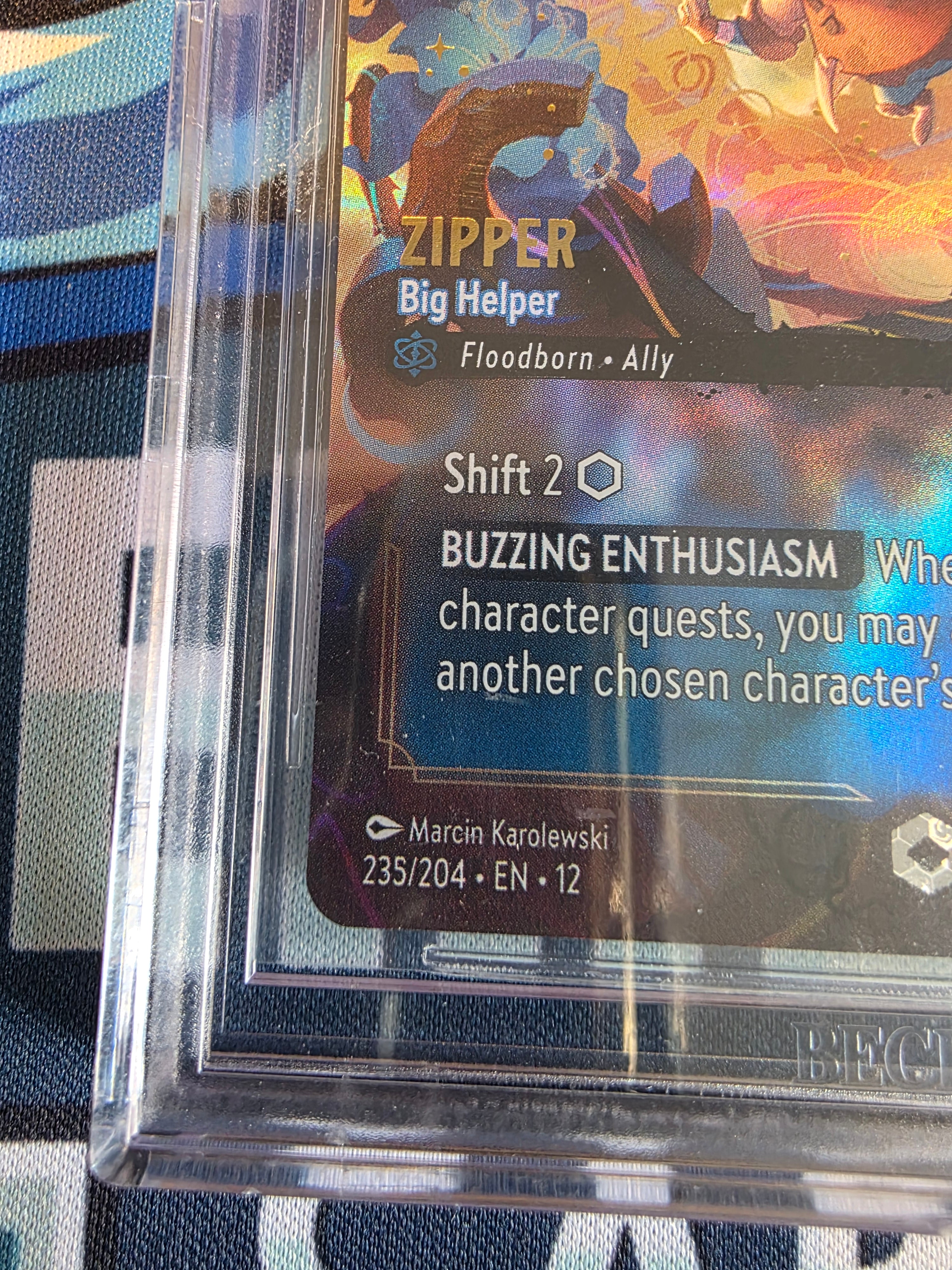 Zipper Big Helper Enchanted BGS 10 Pop 2 235/204 Lorcana Wilds Unknown
