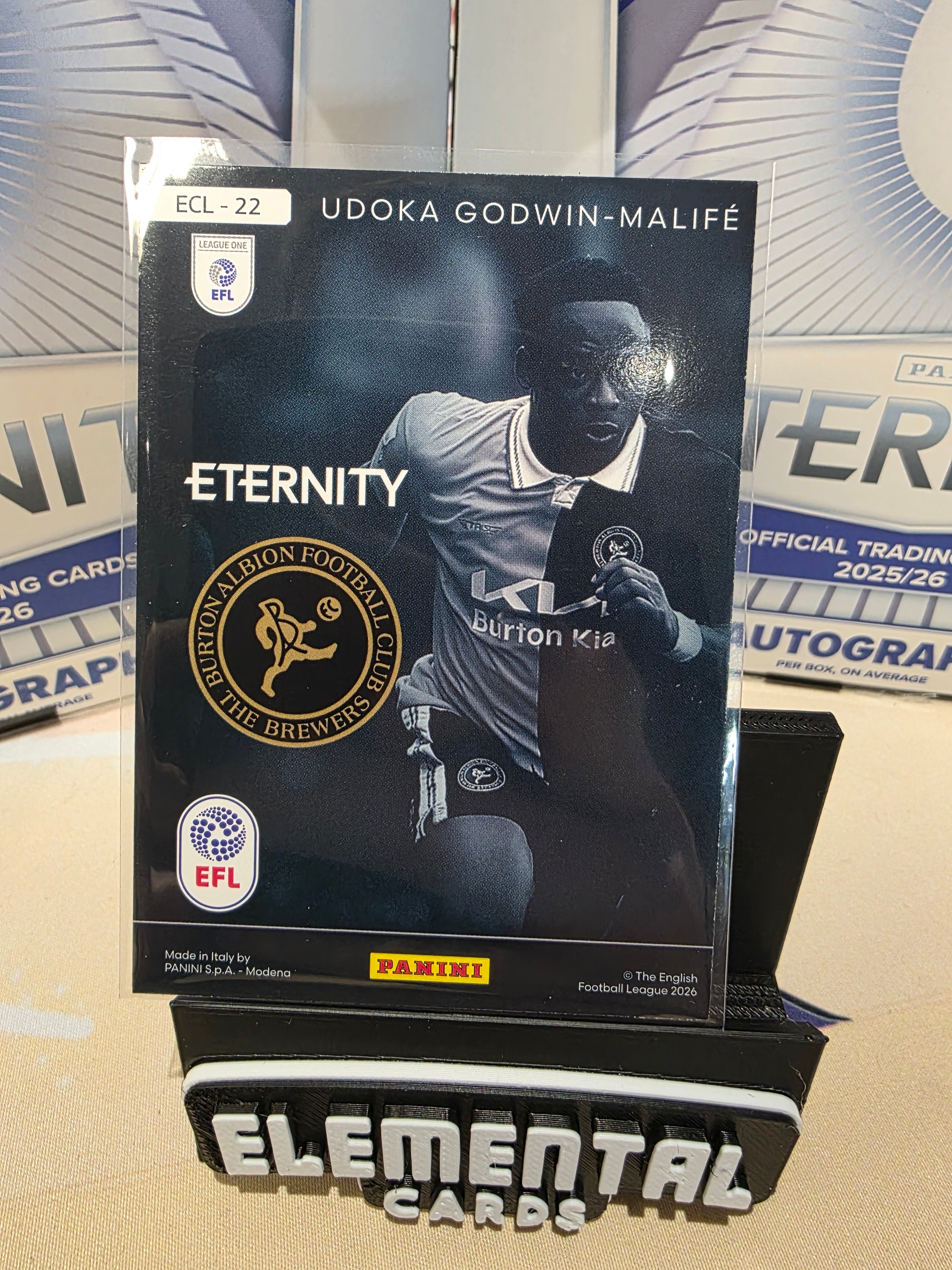 Panini: EFL Eternity Udoka Godwin-Malife 18/50 Eclipse Burton Albion FC