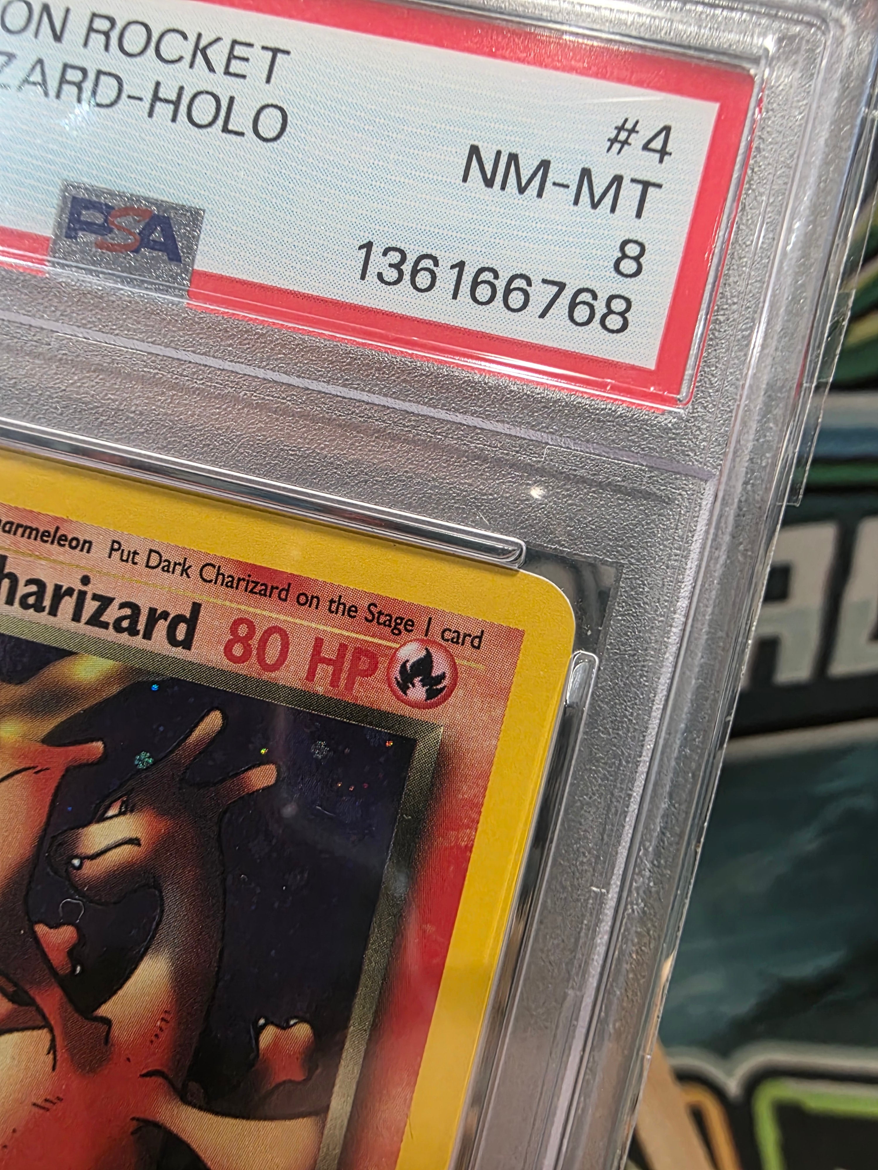 Dark Charizard 4/82 1st Edition Rocket Holo 2000 PSA 8