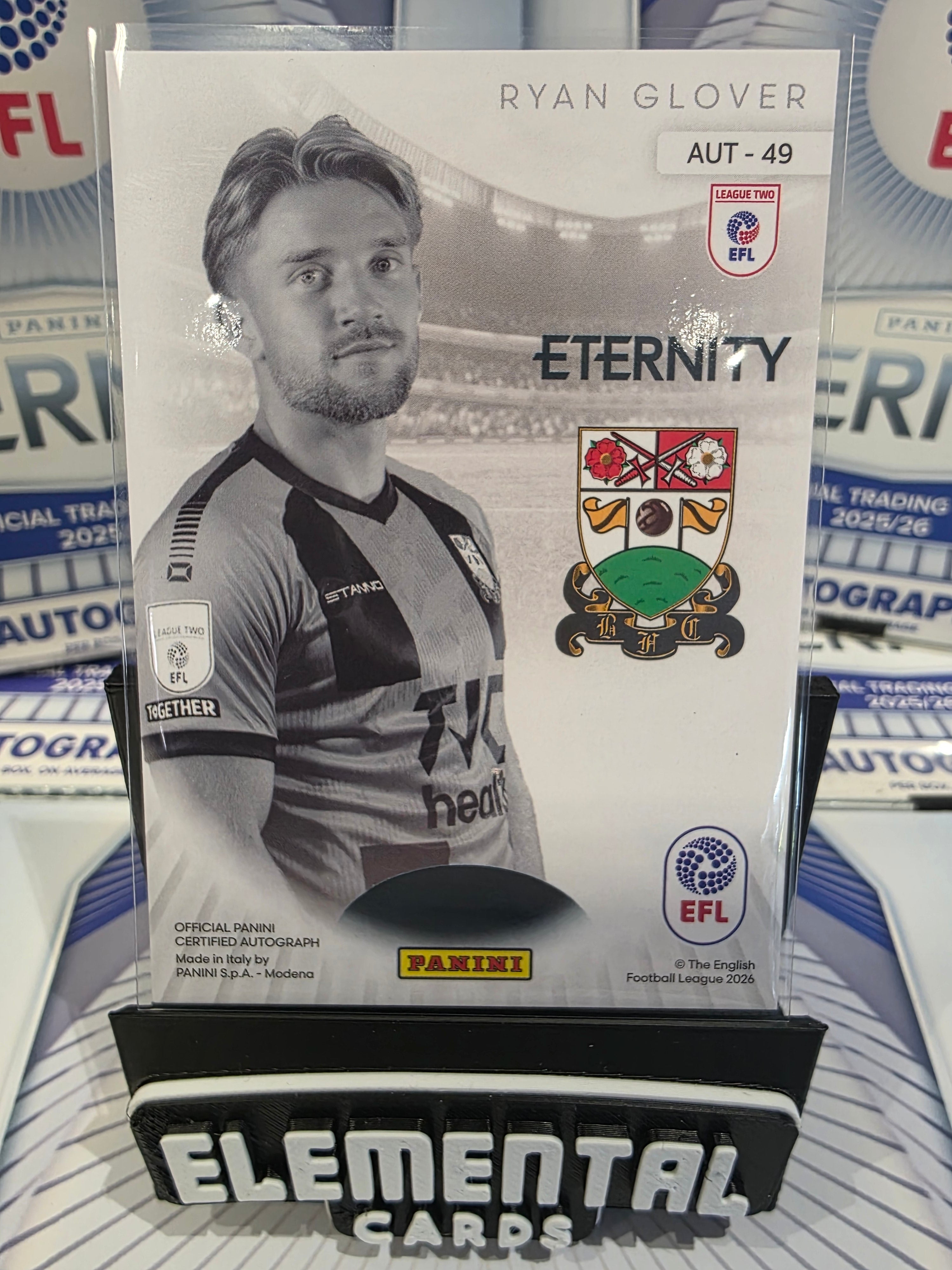 Panini: EFL Eternity Ryan Glover Auto Barnet Town FC