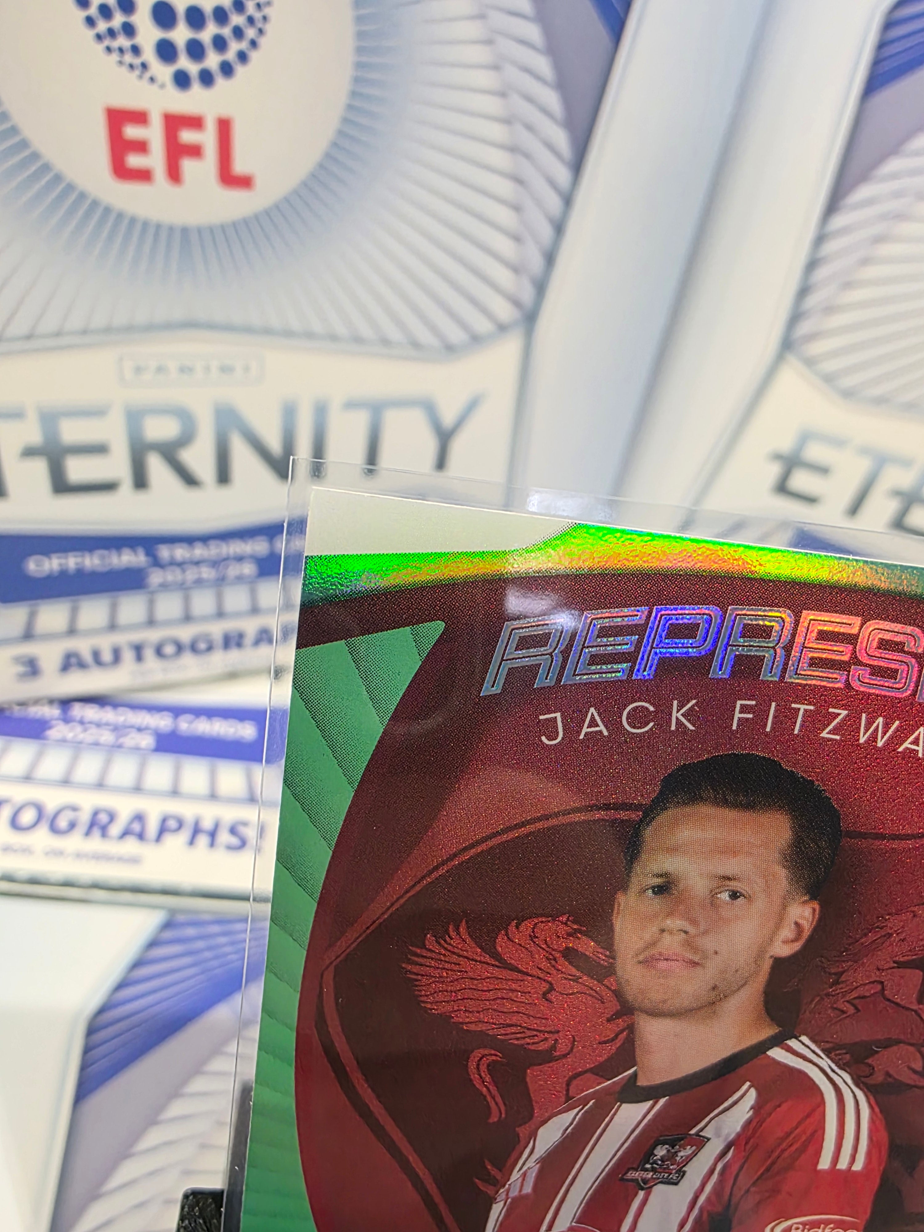 Panini: EFL Eternity Jack Fitzwater 25/50 Exeter CITY FC Represent