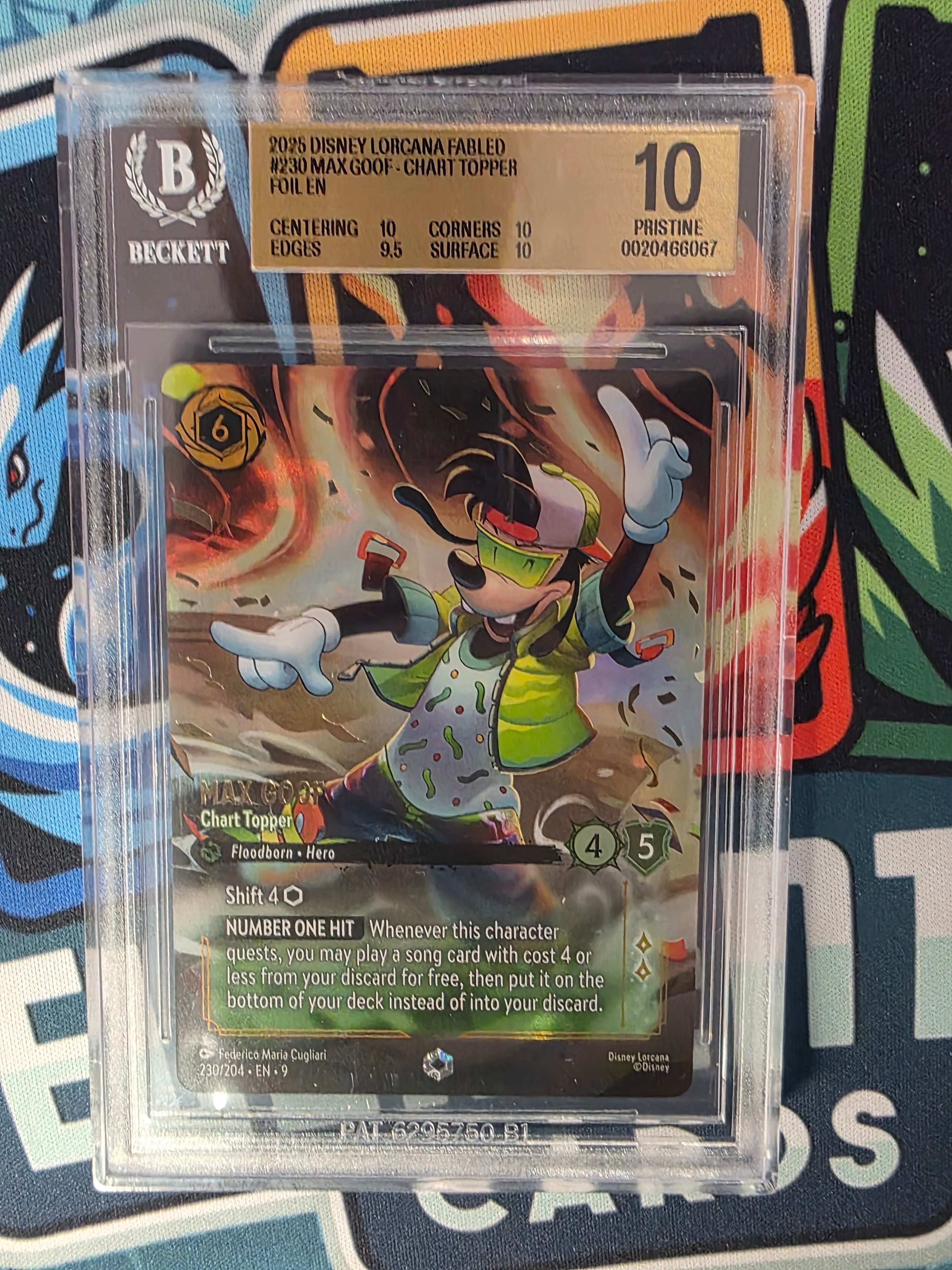 Max Goof Chart Topper 230/204 BGS 10 Gold POP 1 Fabled  Enchanted Lorcana