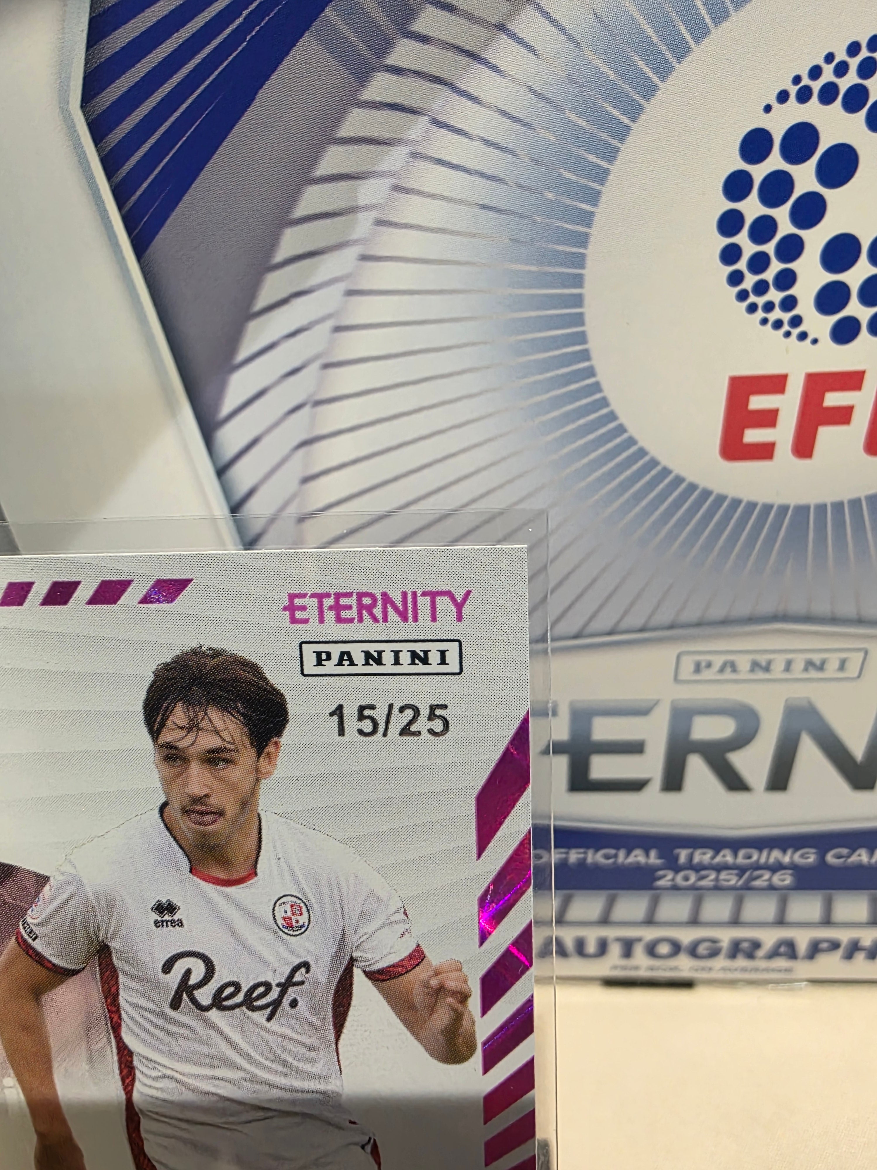 Panini: EFL Eternity Josh Flint 15/25 Debut Crawley Town 2024 Magneta Hit