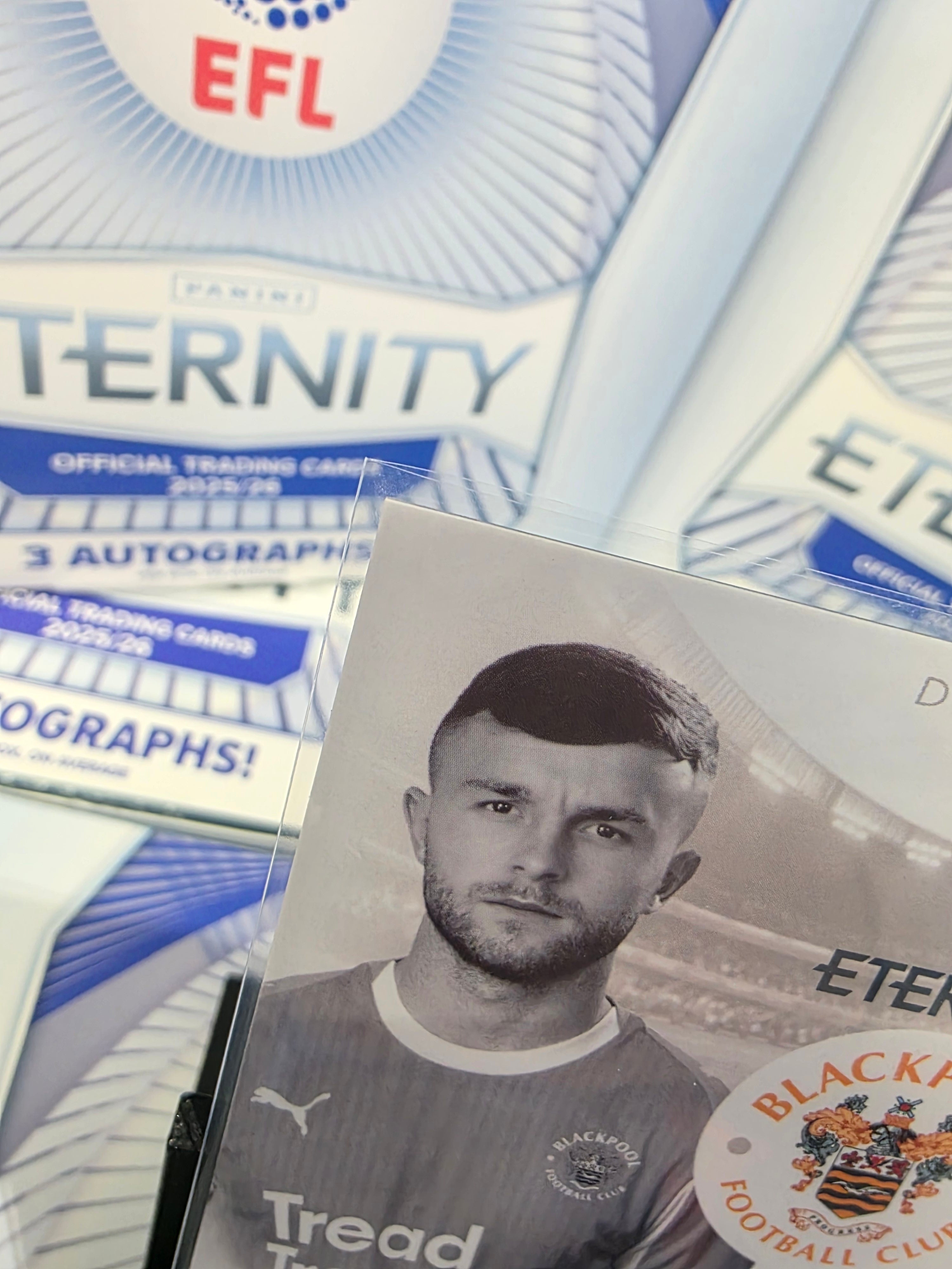 Panini: EFL Eternity Dale Taylor Auto Blackpool FC Handsigned Authentic