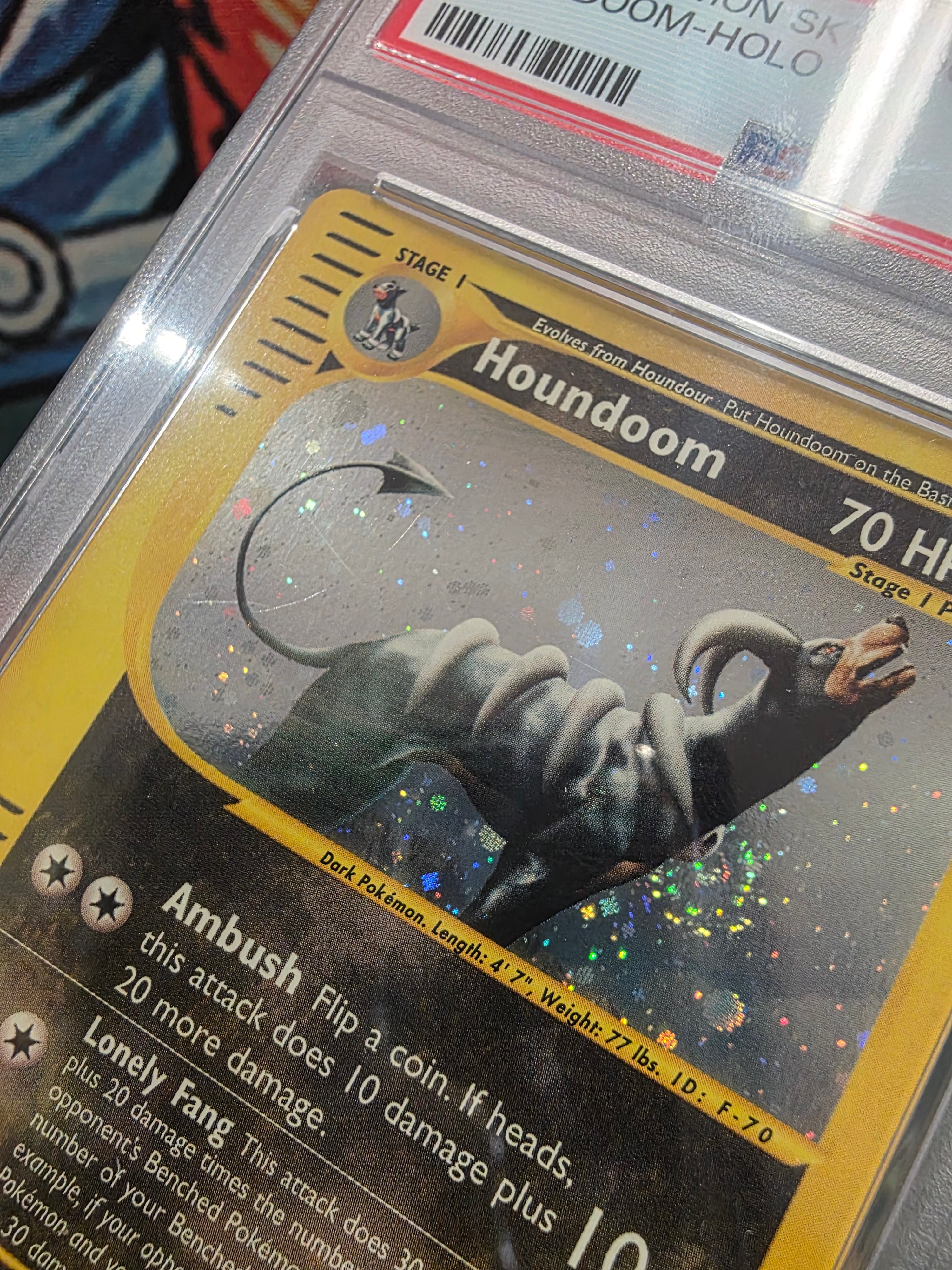 Houndoom H11 Skyridge Holo 2003 PSA 8 *Swirl*