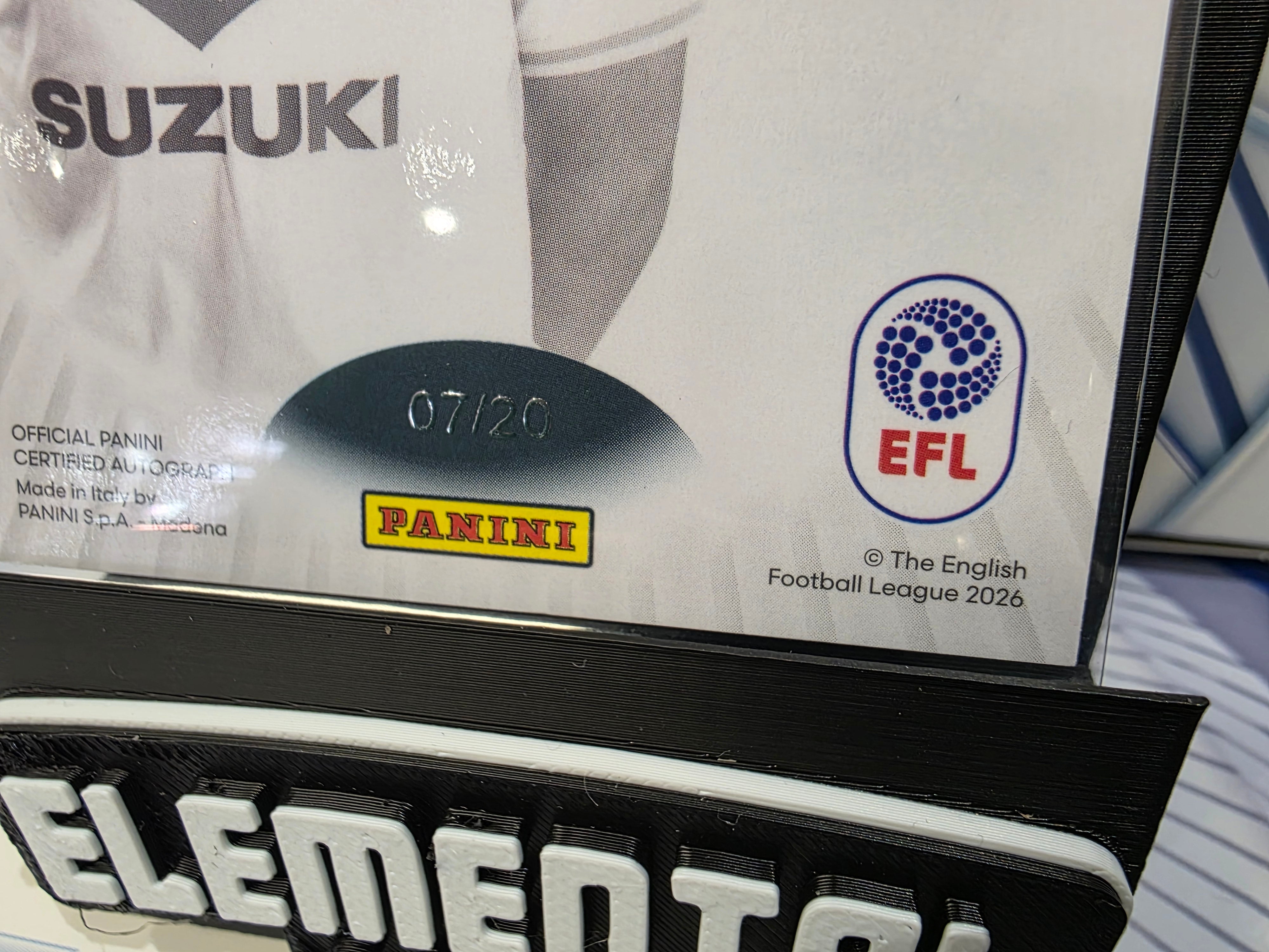 Panini: EFL Eternity Callum Paterson Auto 07/20 MK Dons FC Pack Fresh Print Error