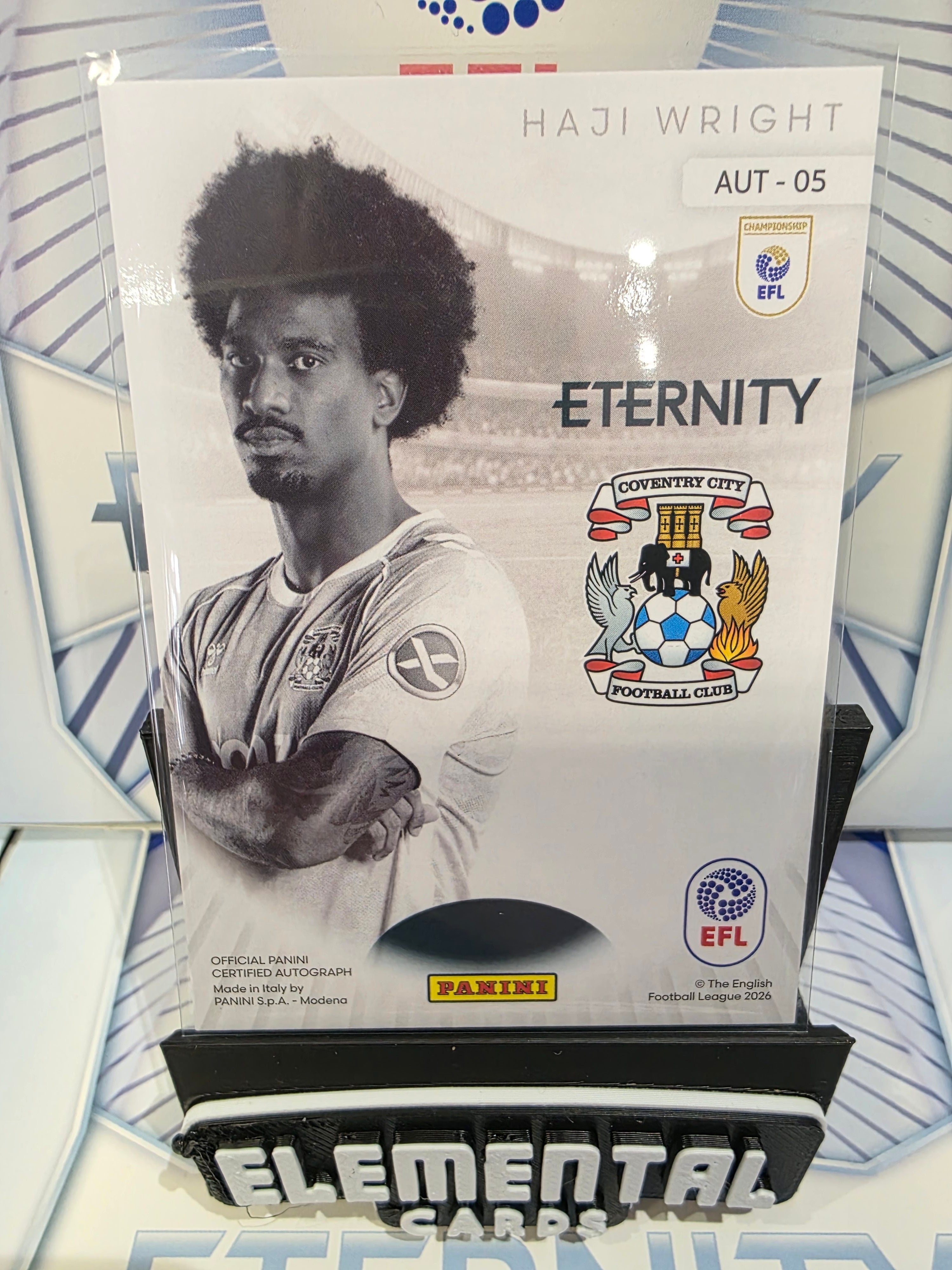 Panini: EFL Eternity Haji Wright Auto Coventry City FC Insert Signed