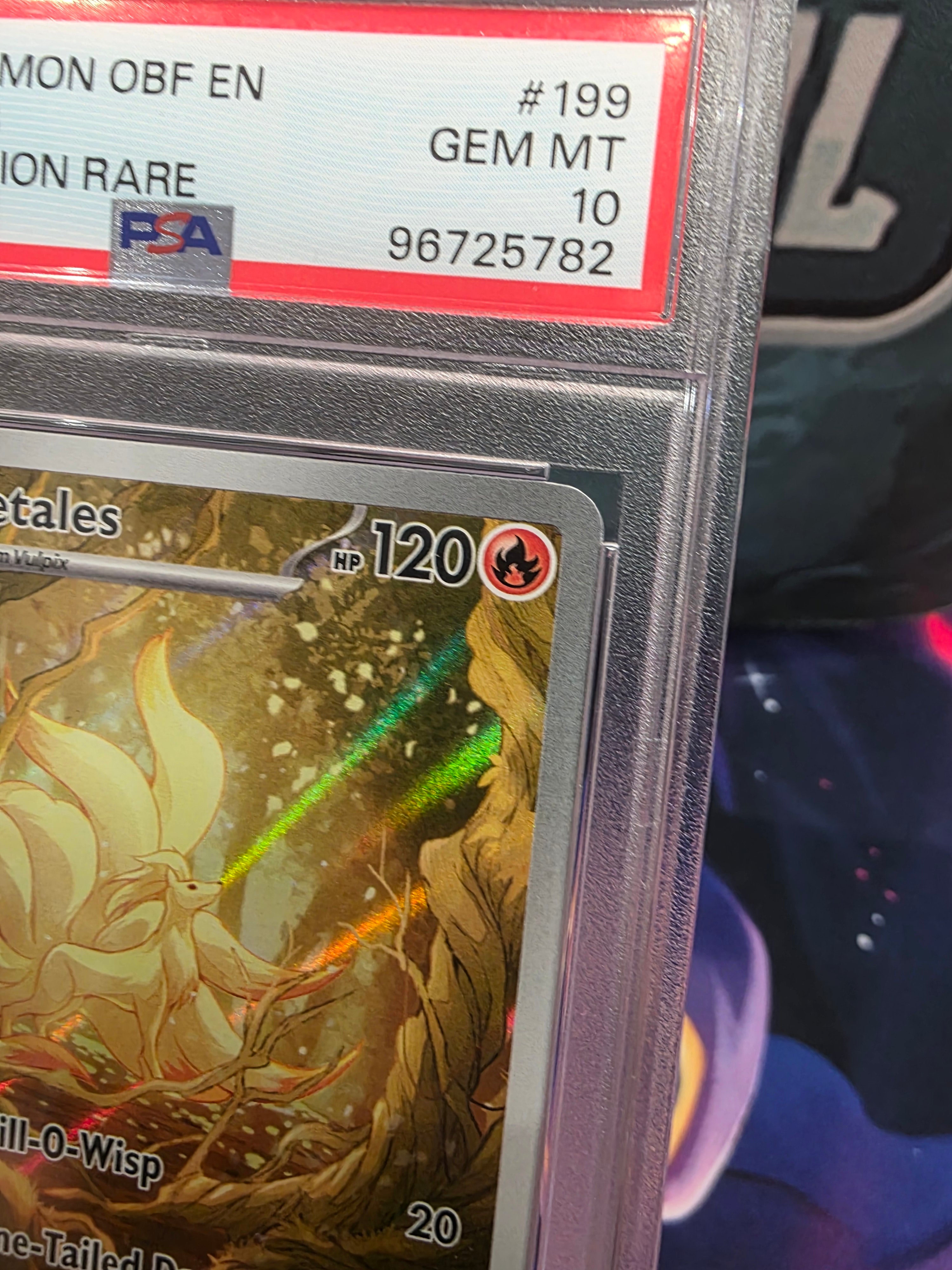 Ninetales 199/197 IR Obsidian Flames PSA 10 Slab