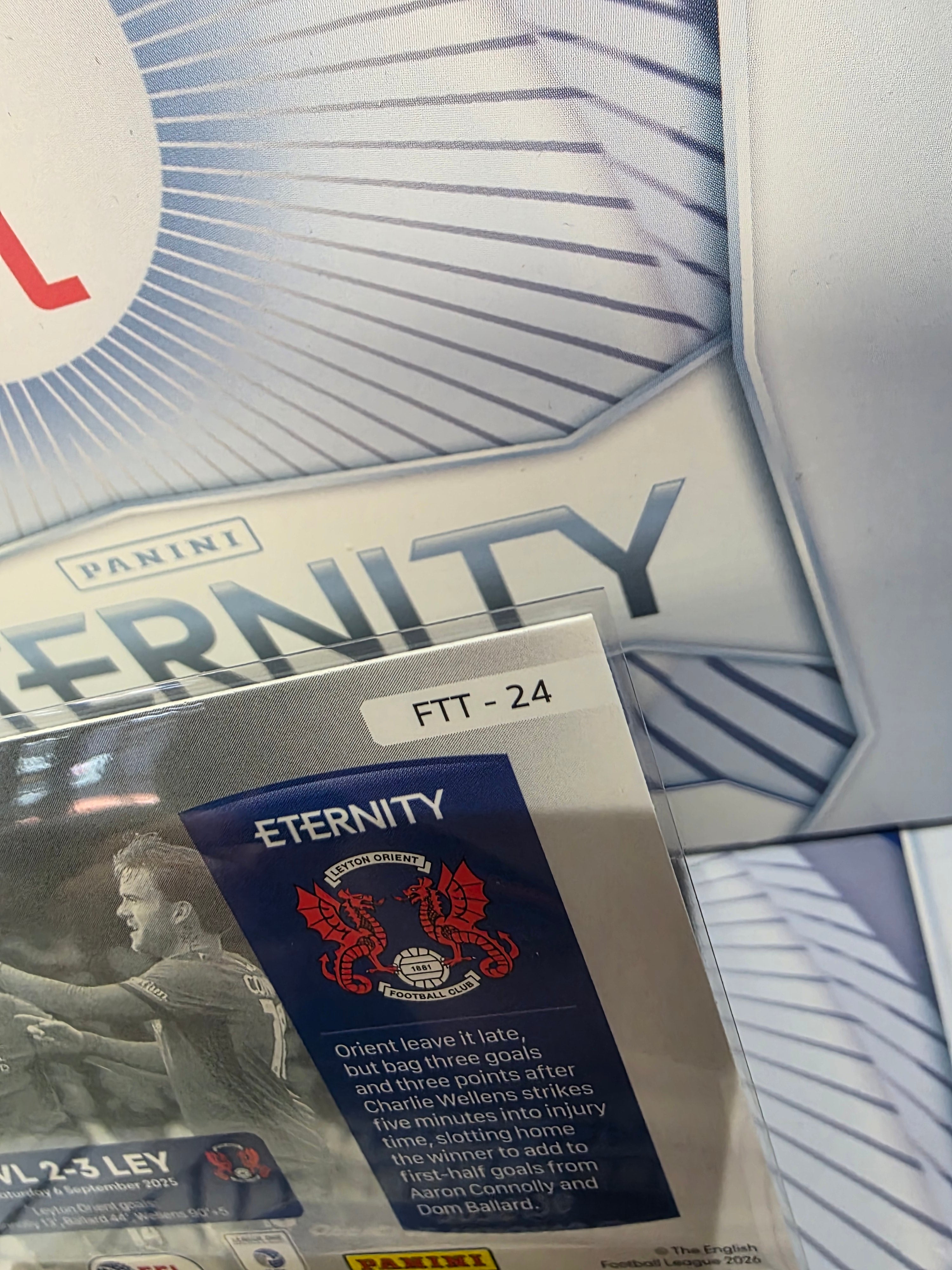 Panini: EFL Eternity Leyton Orient FC For The Team 18/50