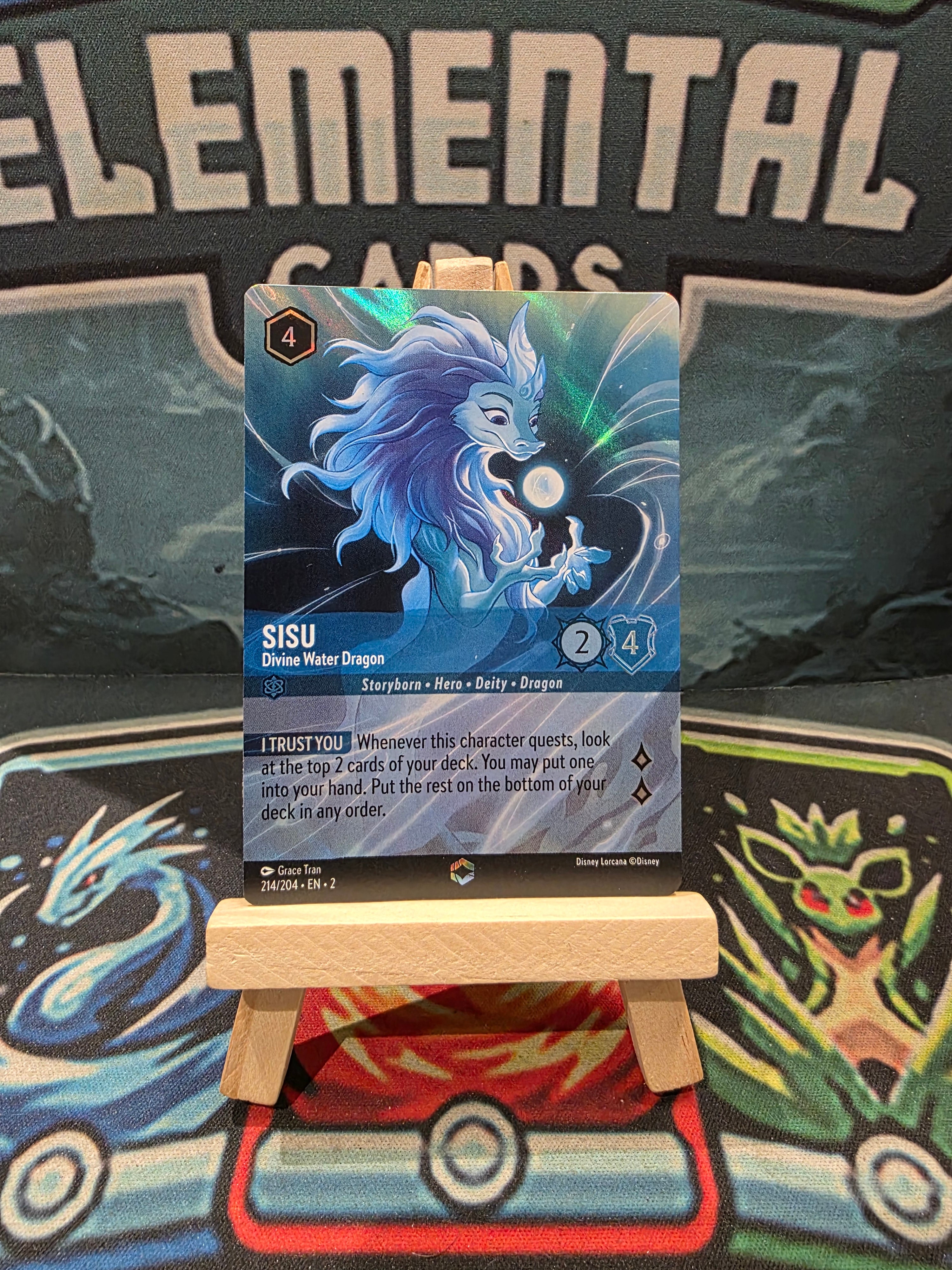 Sisu Divine Water Dragon Enchanted Rise of the Floodborn 214/204 NM