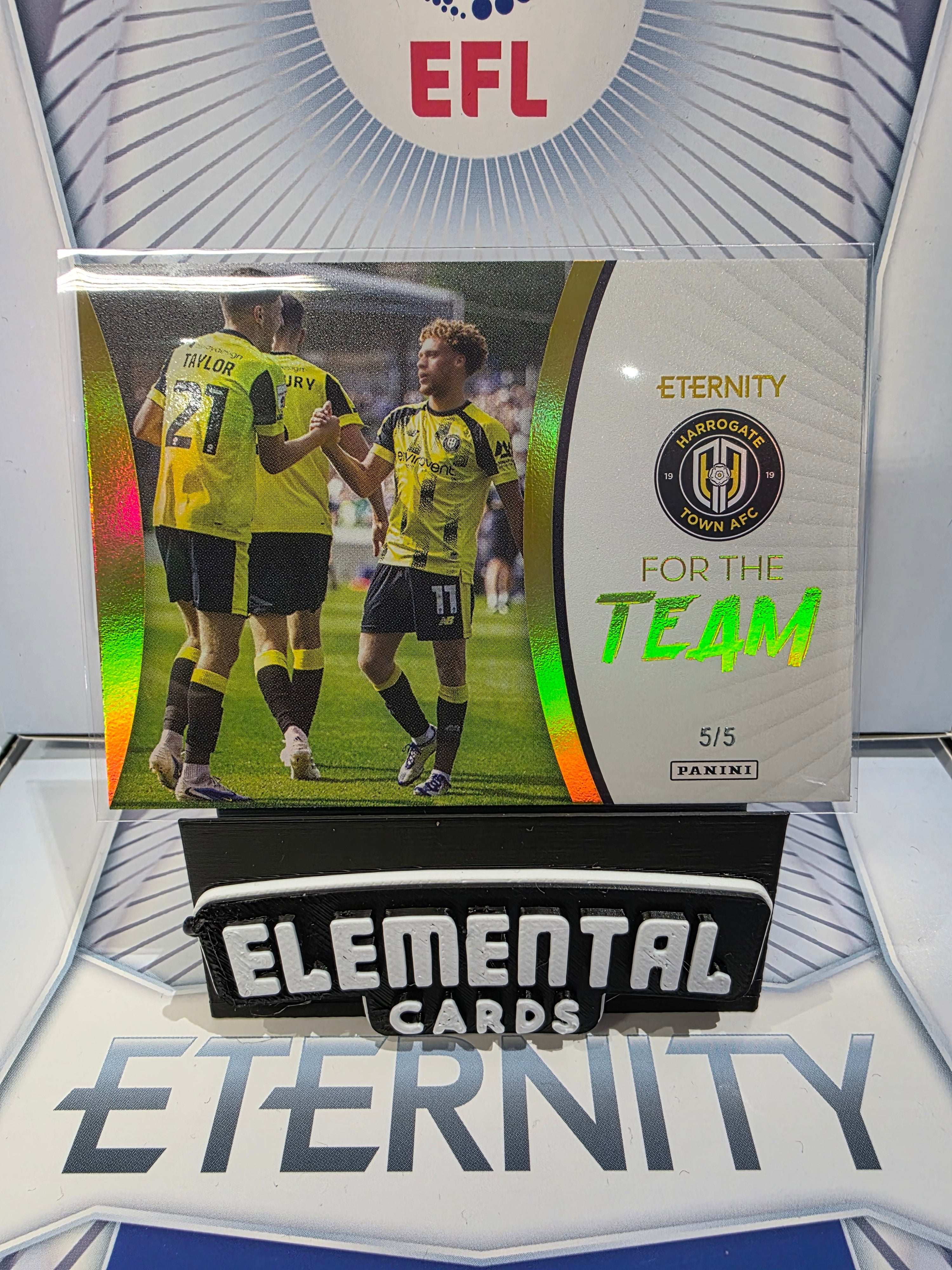Panini: EFL Eternity Harrogate Town AFC For The Team 5/5 Bookend Rare Hit