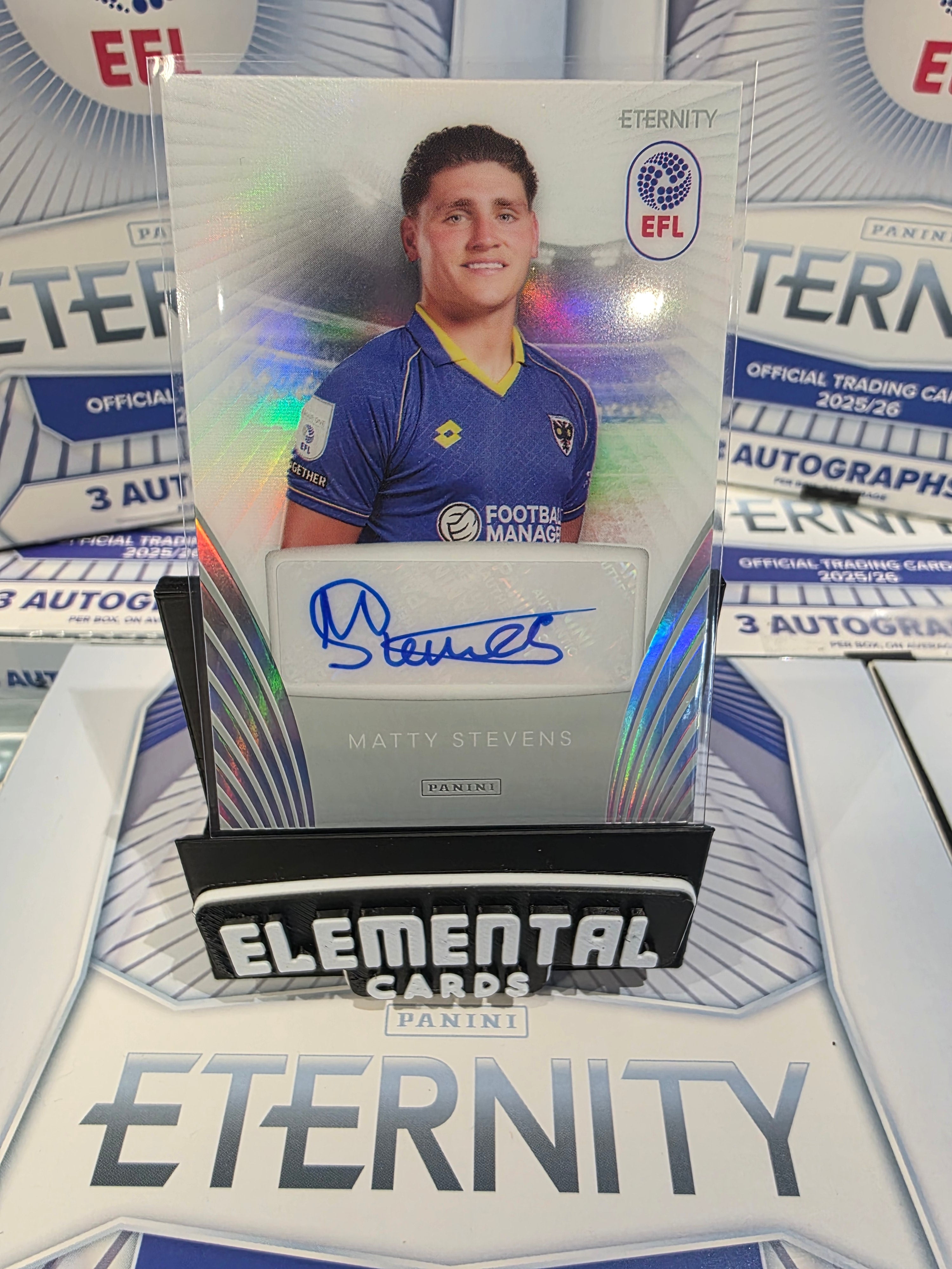 Panini: EFL Eternity Matty Stevens Auto Wimbledon AFC Authentic