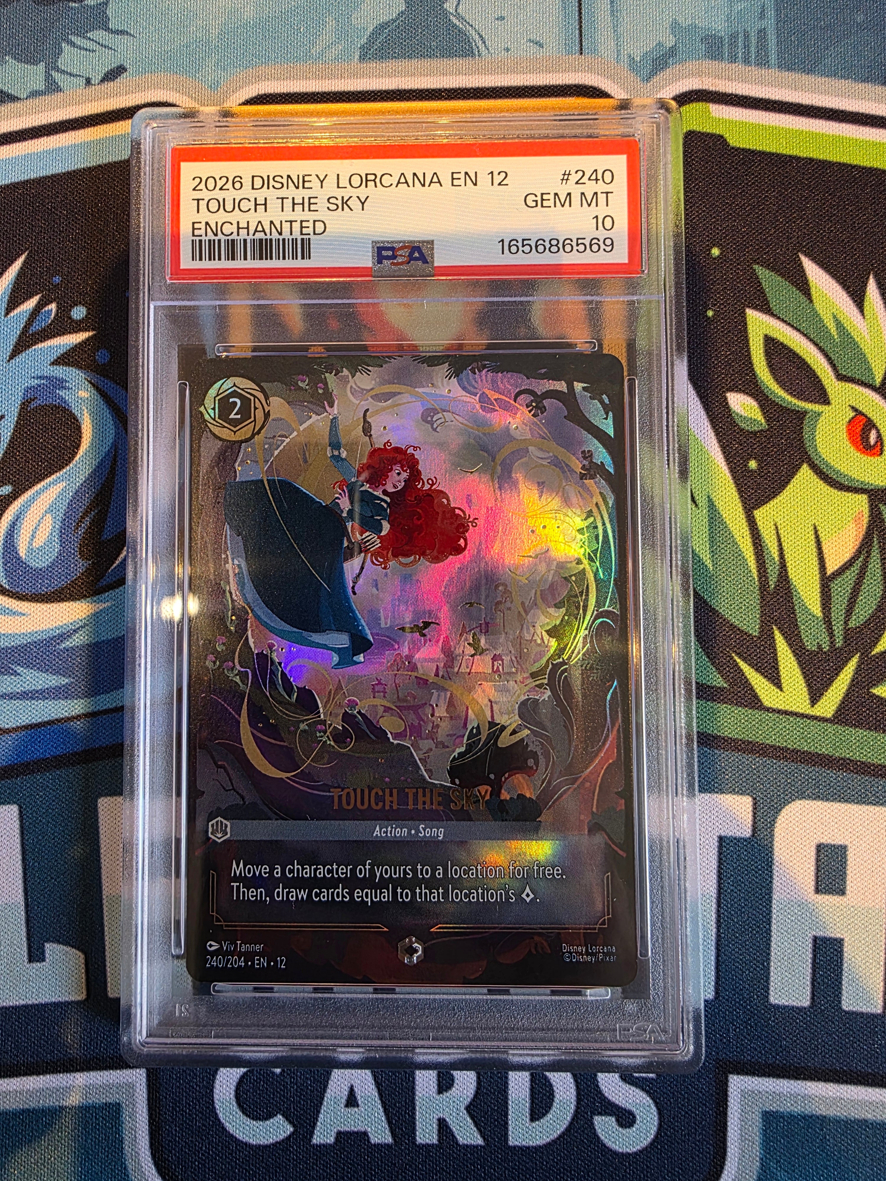 Touch The Sky Enchanted Merida PSA 10 Wilds Unknown 240/204 Lorcana