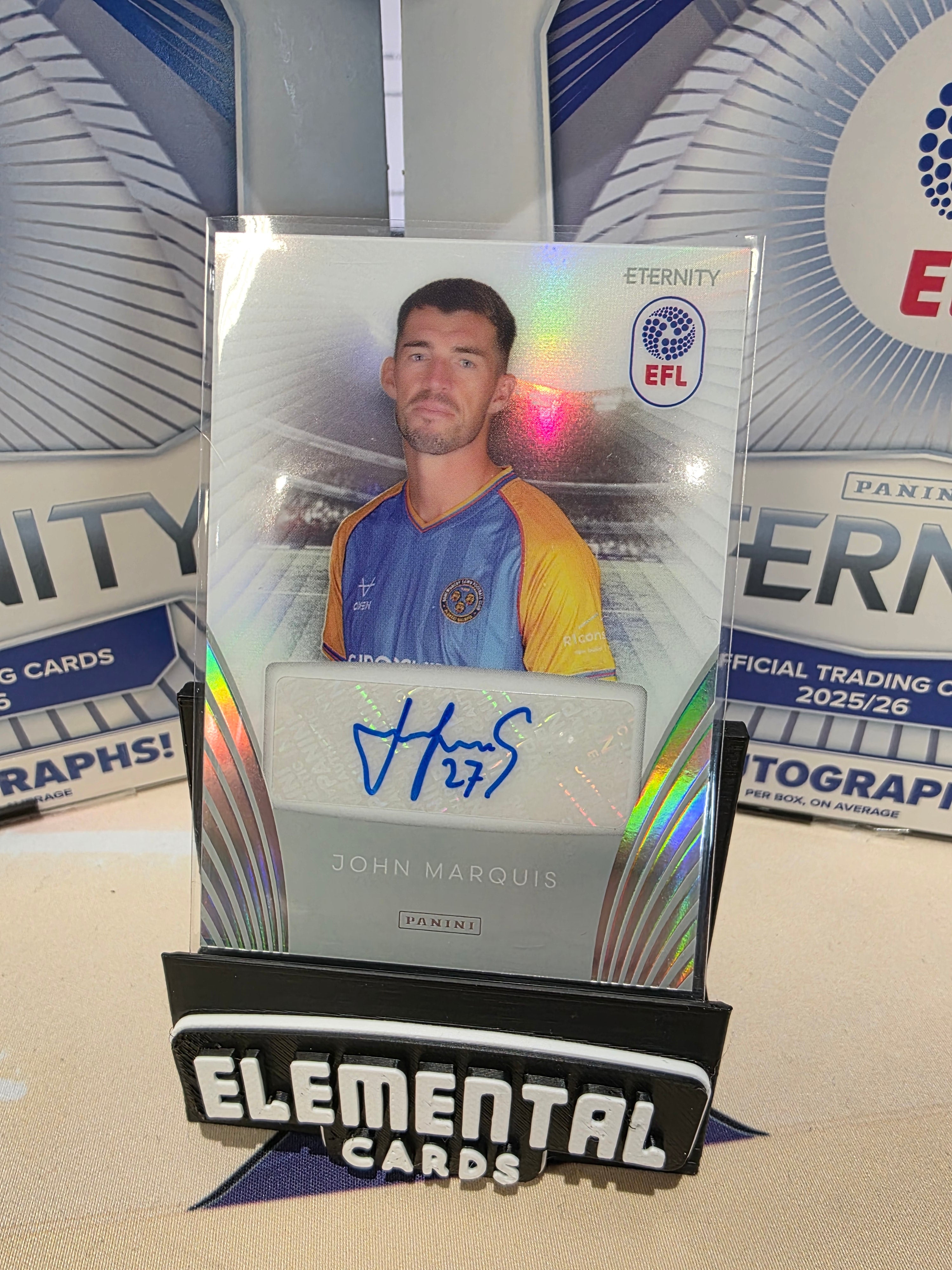 Panini: EFL Eternity John Marquis Auto Shrewsbury Town FC