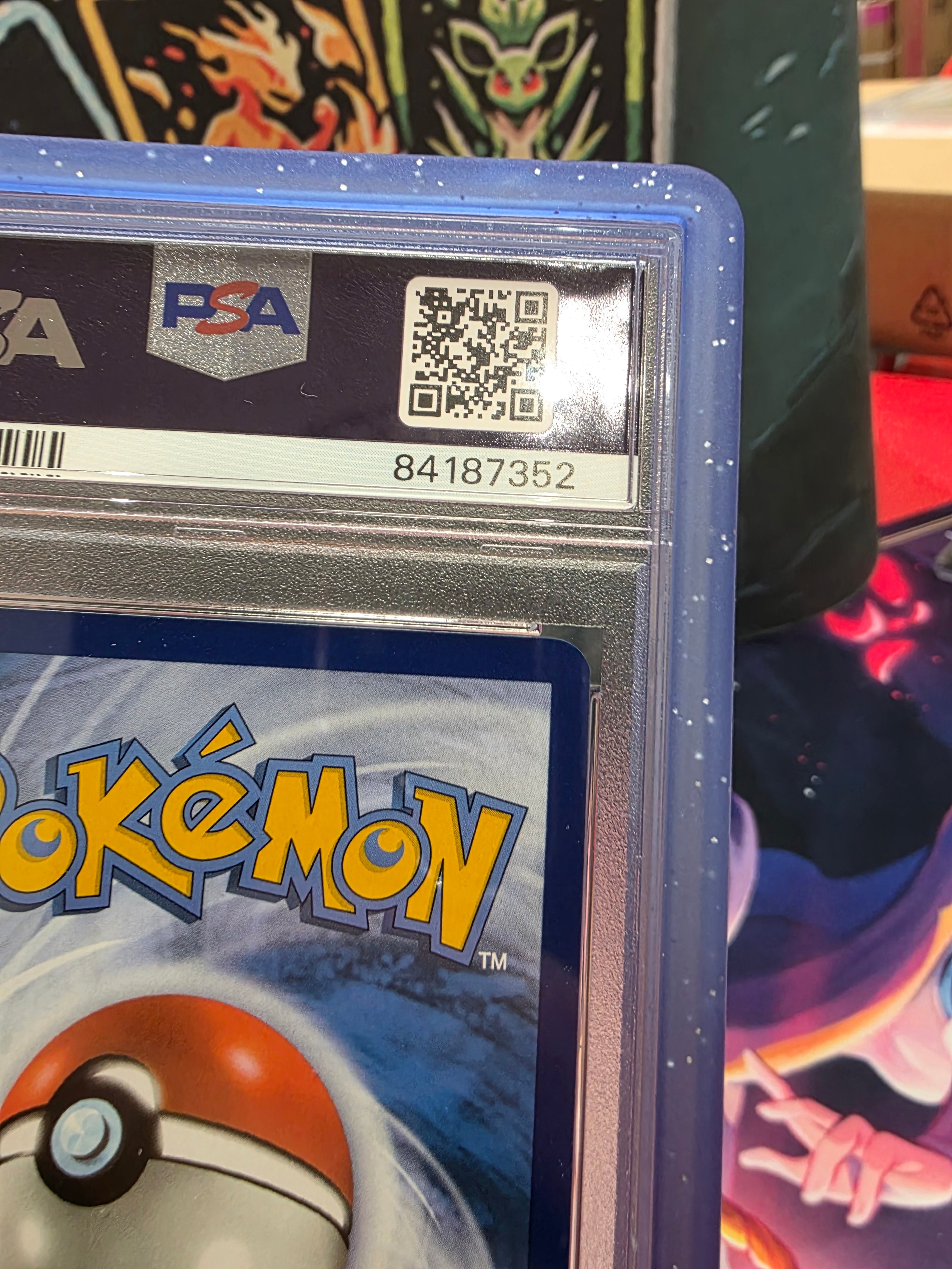 Charizard 199/165 SIR Scarlet & Violet 151 PSA 9 Slab with Grail Guard Royal Bumper