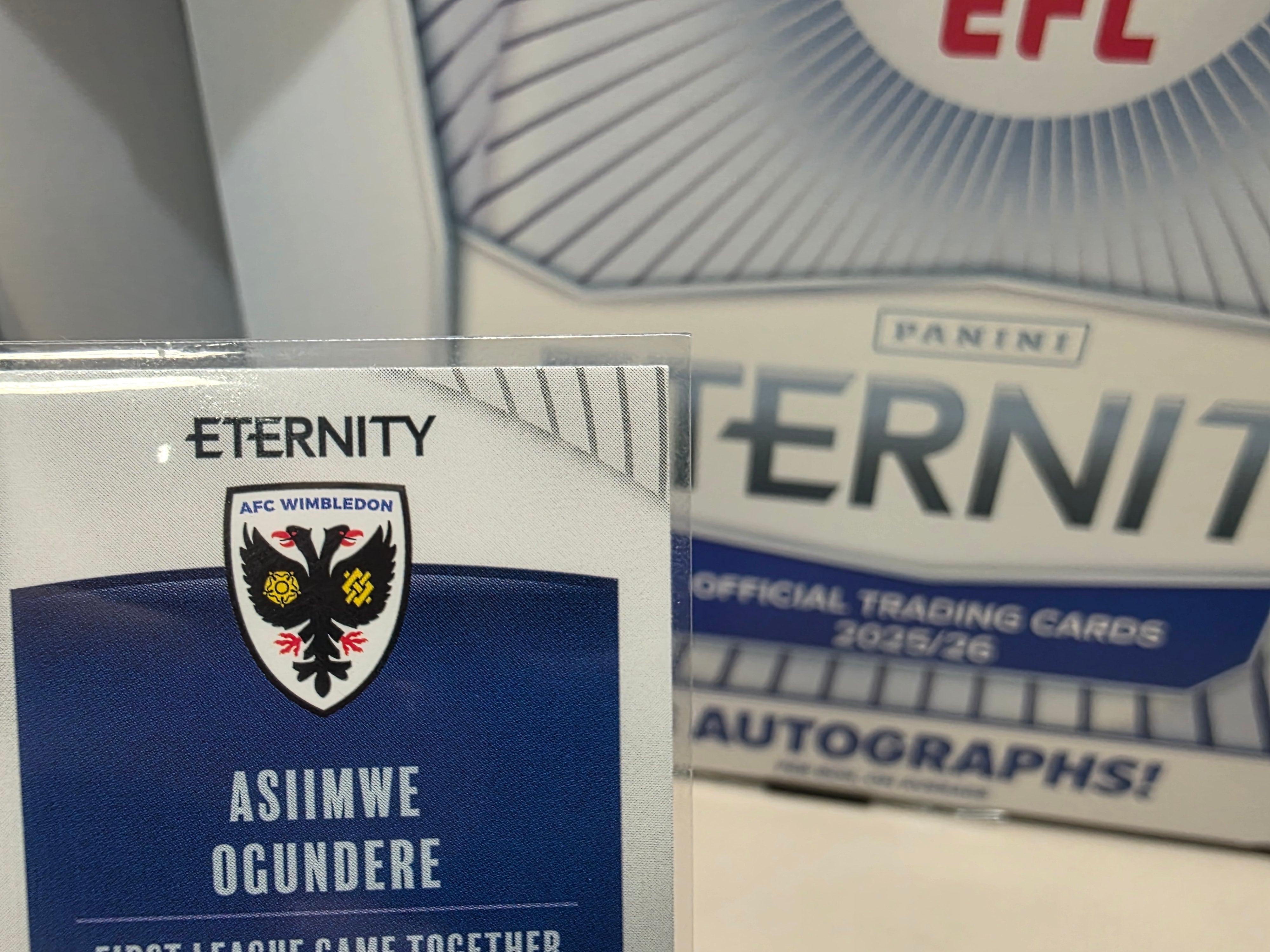 Panini: EFL Eternity Asiimwe Ogundere 12/50 Wimbledon FC Twogether
