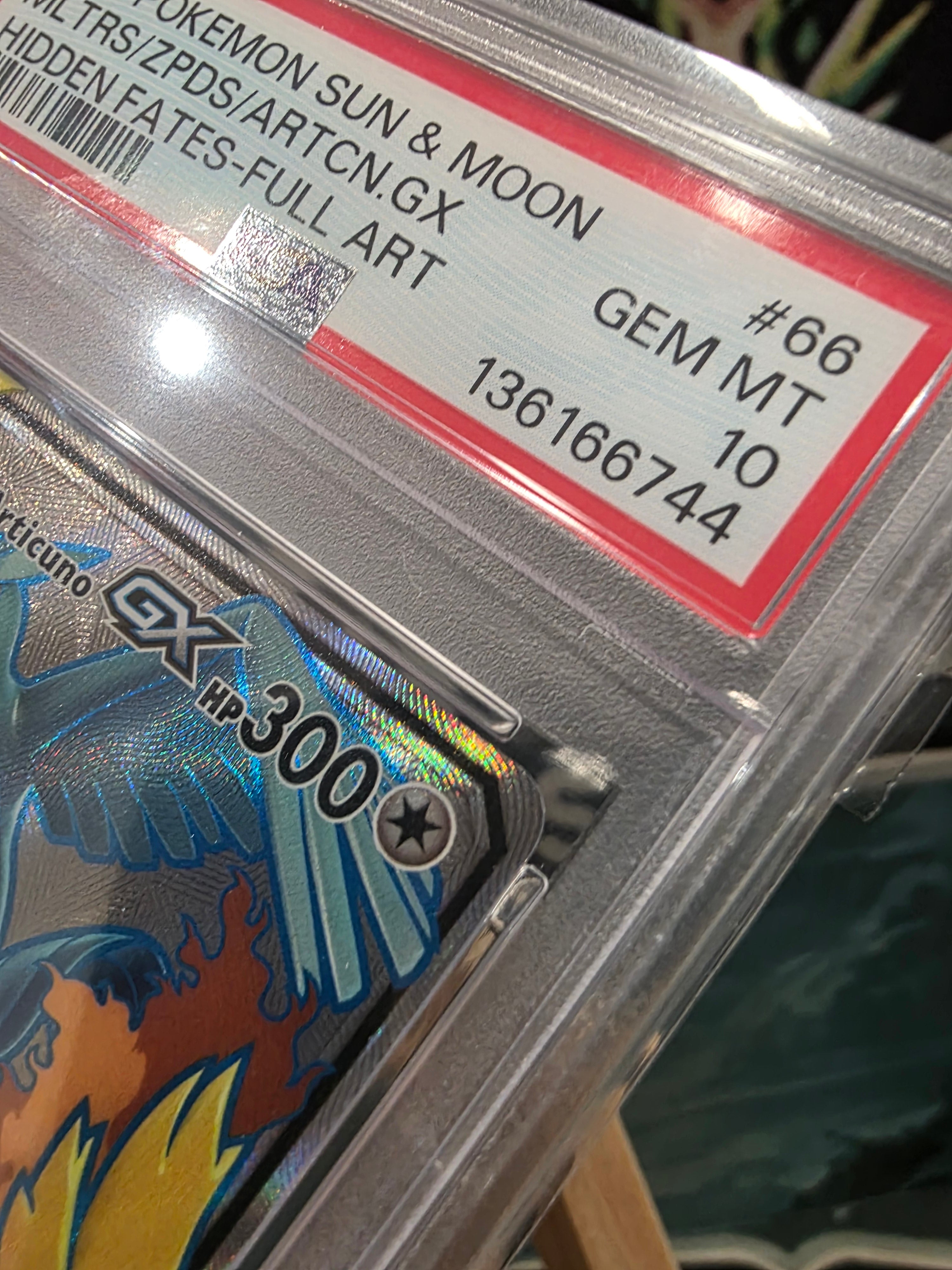 Moltres Zapdos Articuno GX Tag Team Hidden Fates Full Art PSA 10