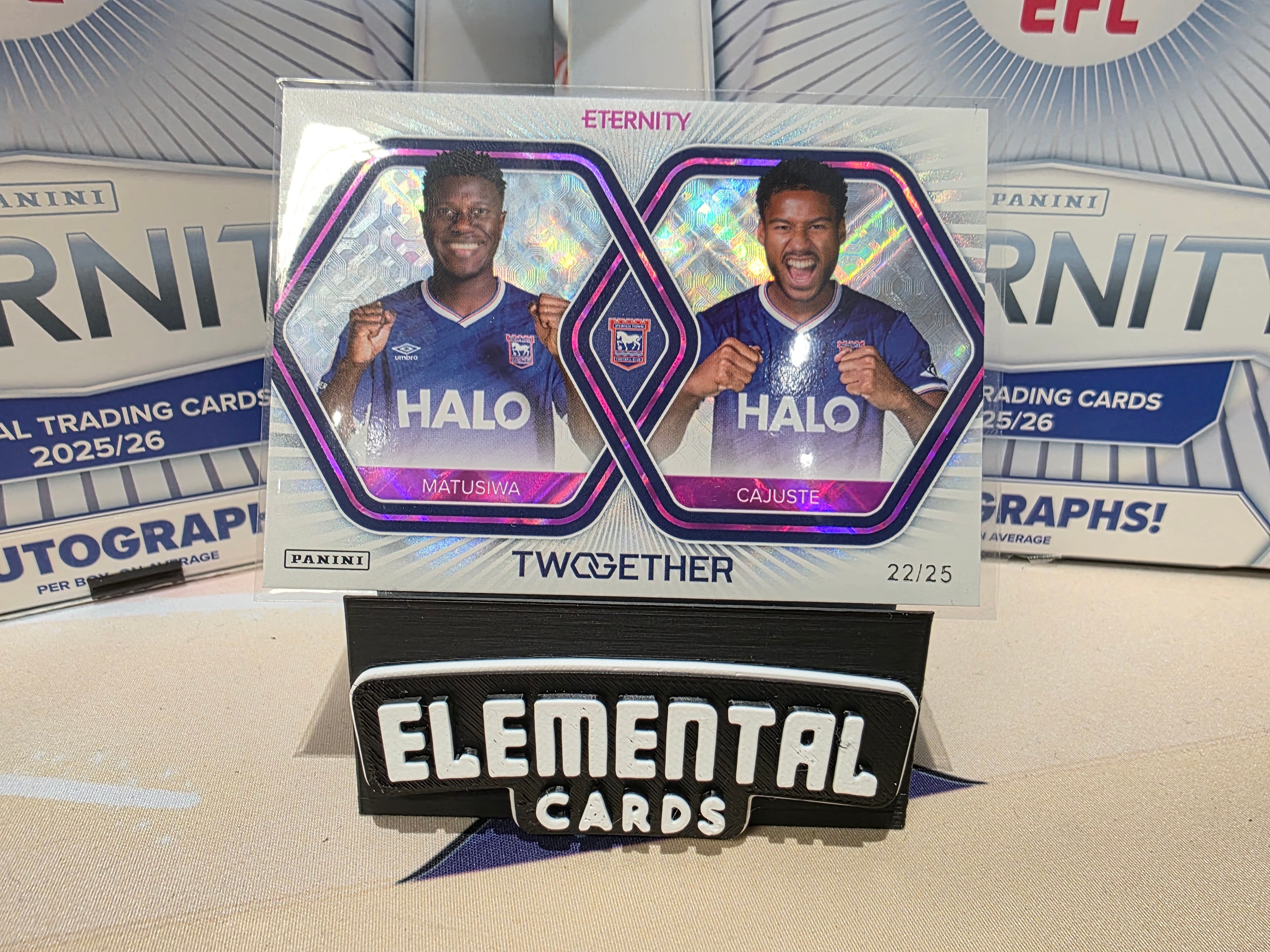 Panini: EFL Eternity Matusiwa Cajuste 22/25 Ipswich Town FC Twogether