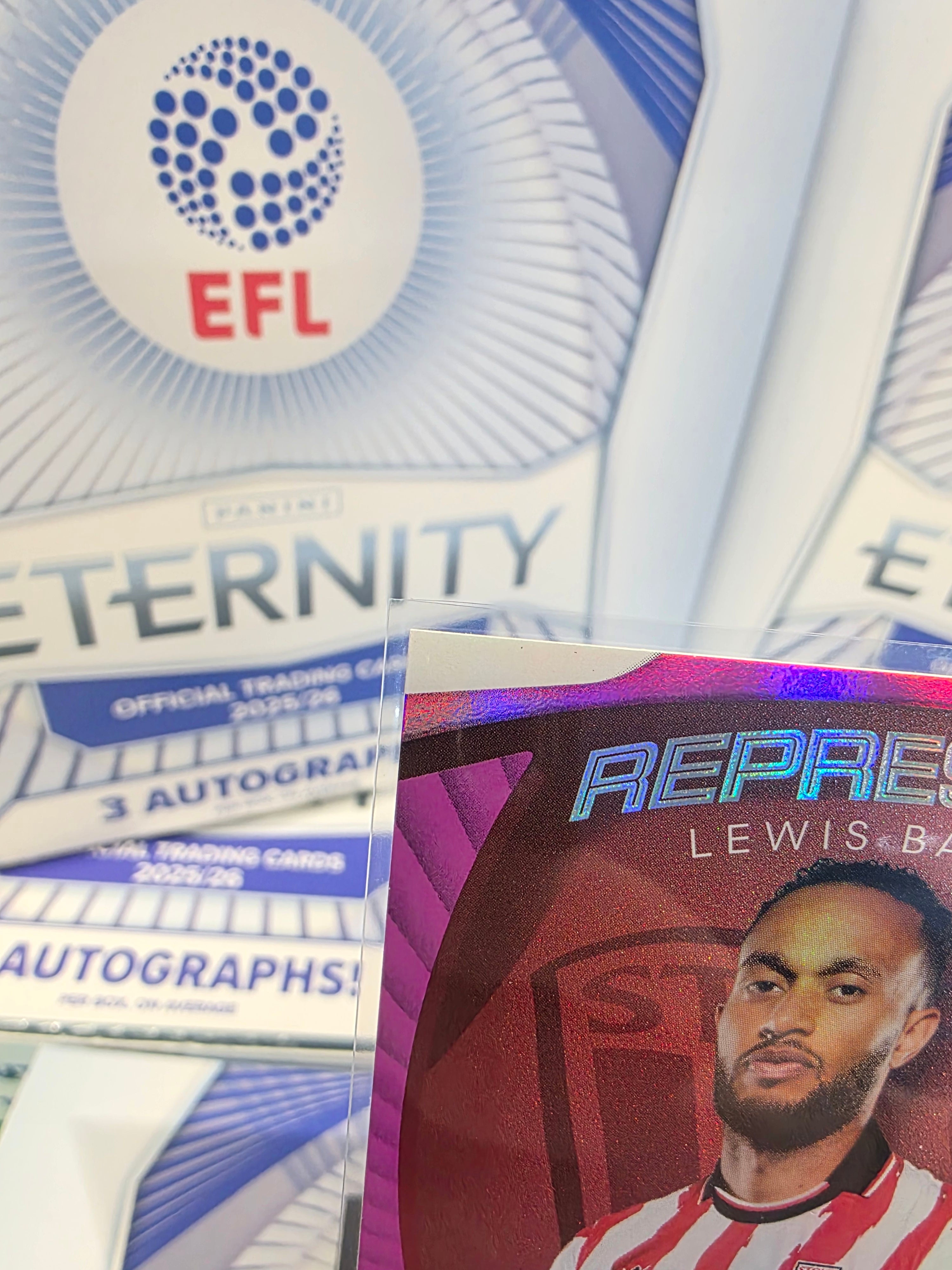 Panini: EFL Eternity Lewis Baker 02/25 Stoke City FC Paralell Hit Chase Represent