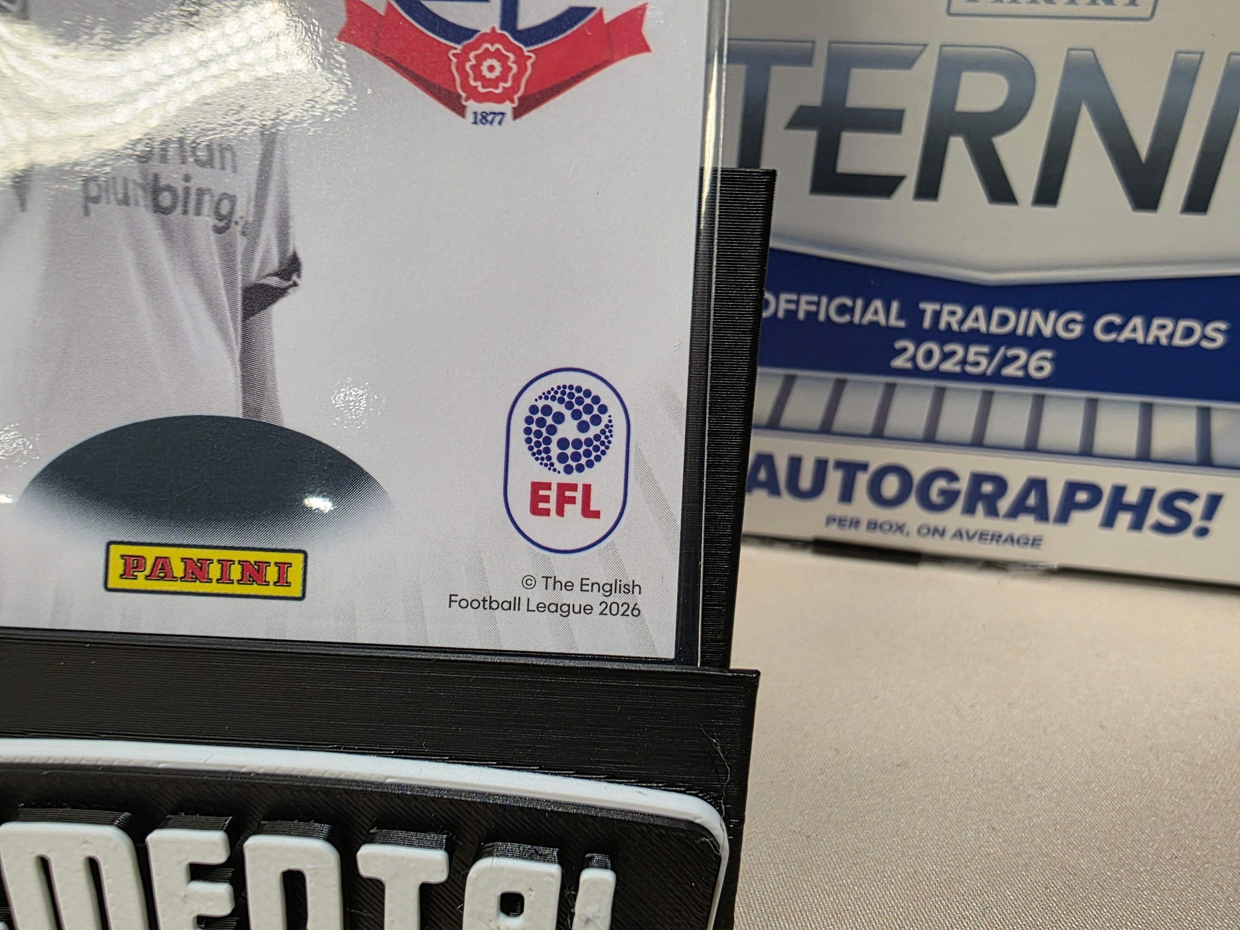 Panini: EFL Eternity John McAtee Auto Bolton Wanderers FC