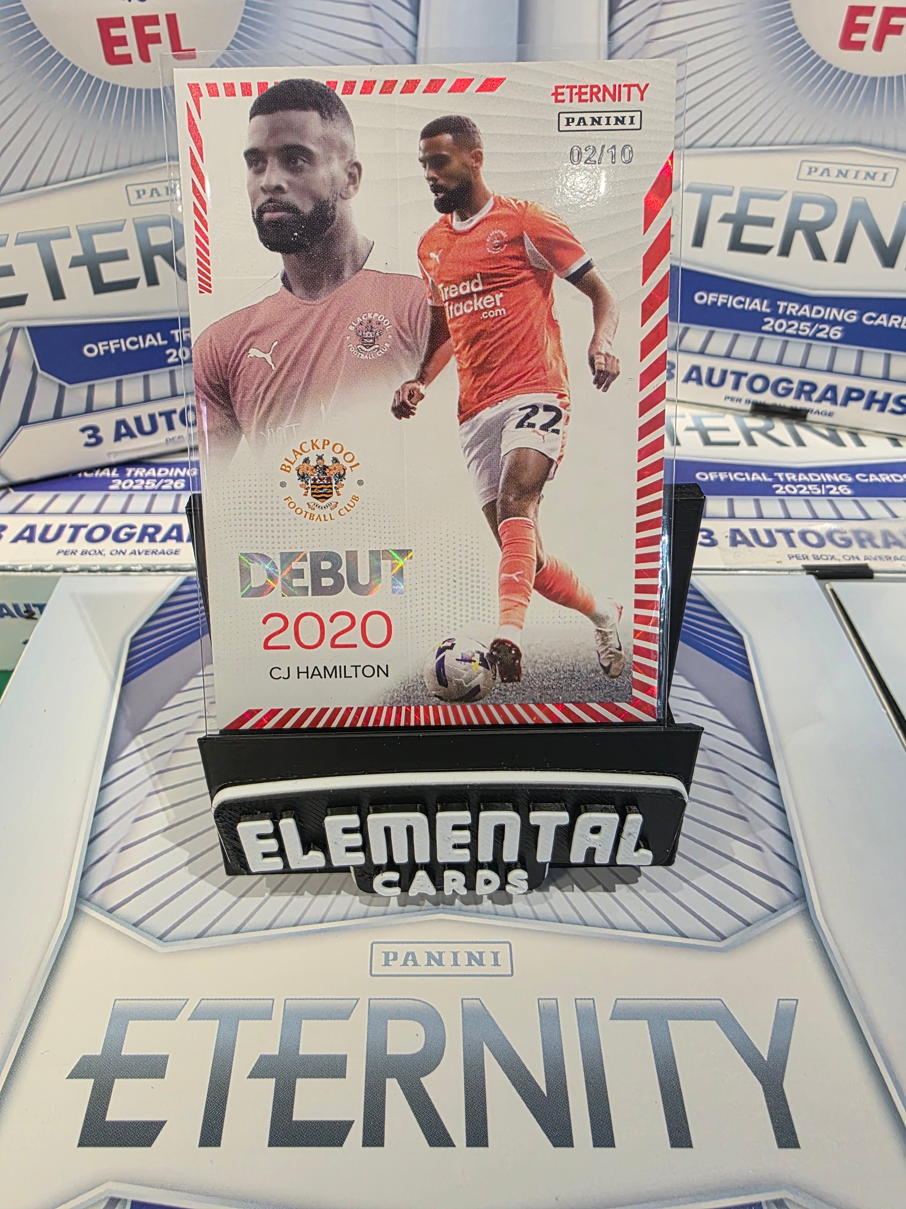 Panini: EFL Eternity CJ Hamilton 02/10 Debut Blackpool FC