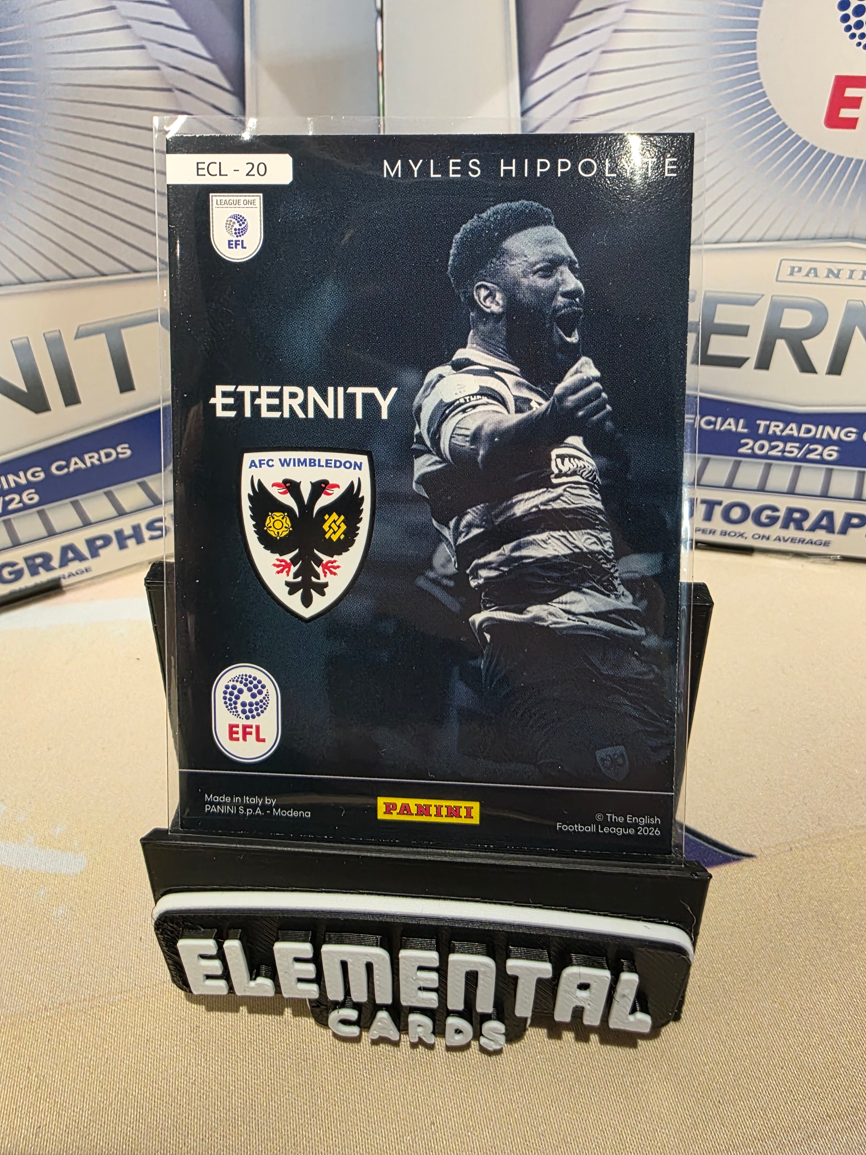 Panini: EFL Eternity Myles Hippolyte 41/50 Eclipse Wimbledon FC Hit